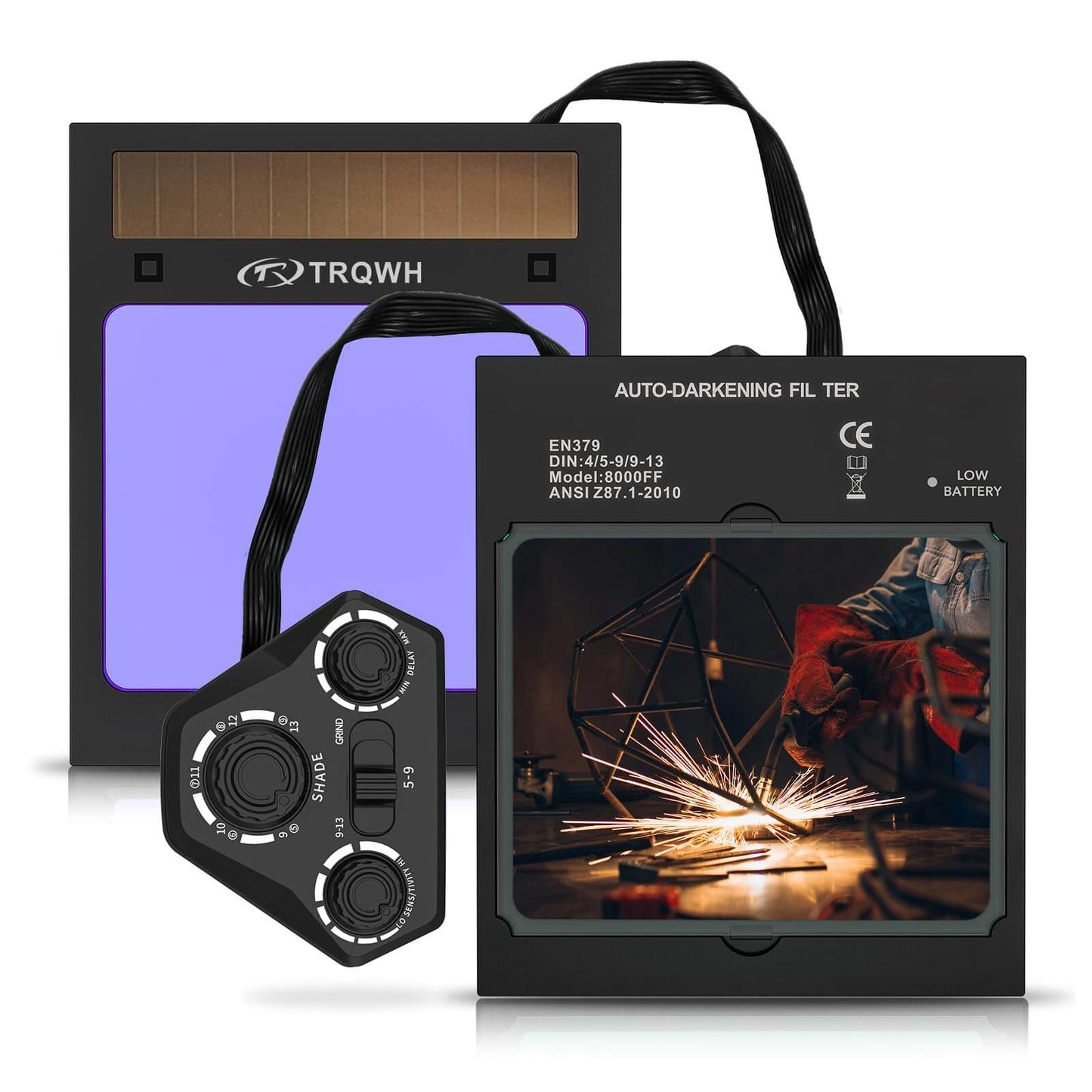 4.49 * 5.24in Large View Auto Darkening Welding Lens