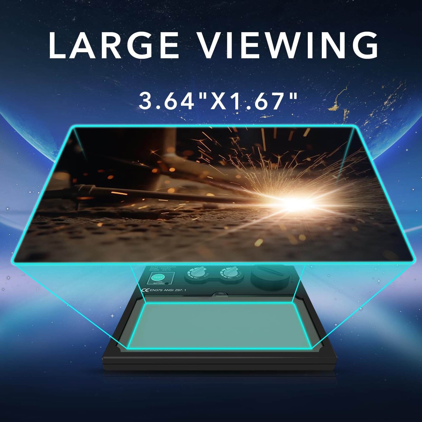 Solar Auto Darkening Welding Helmet Lens