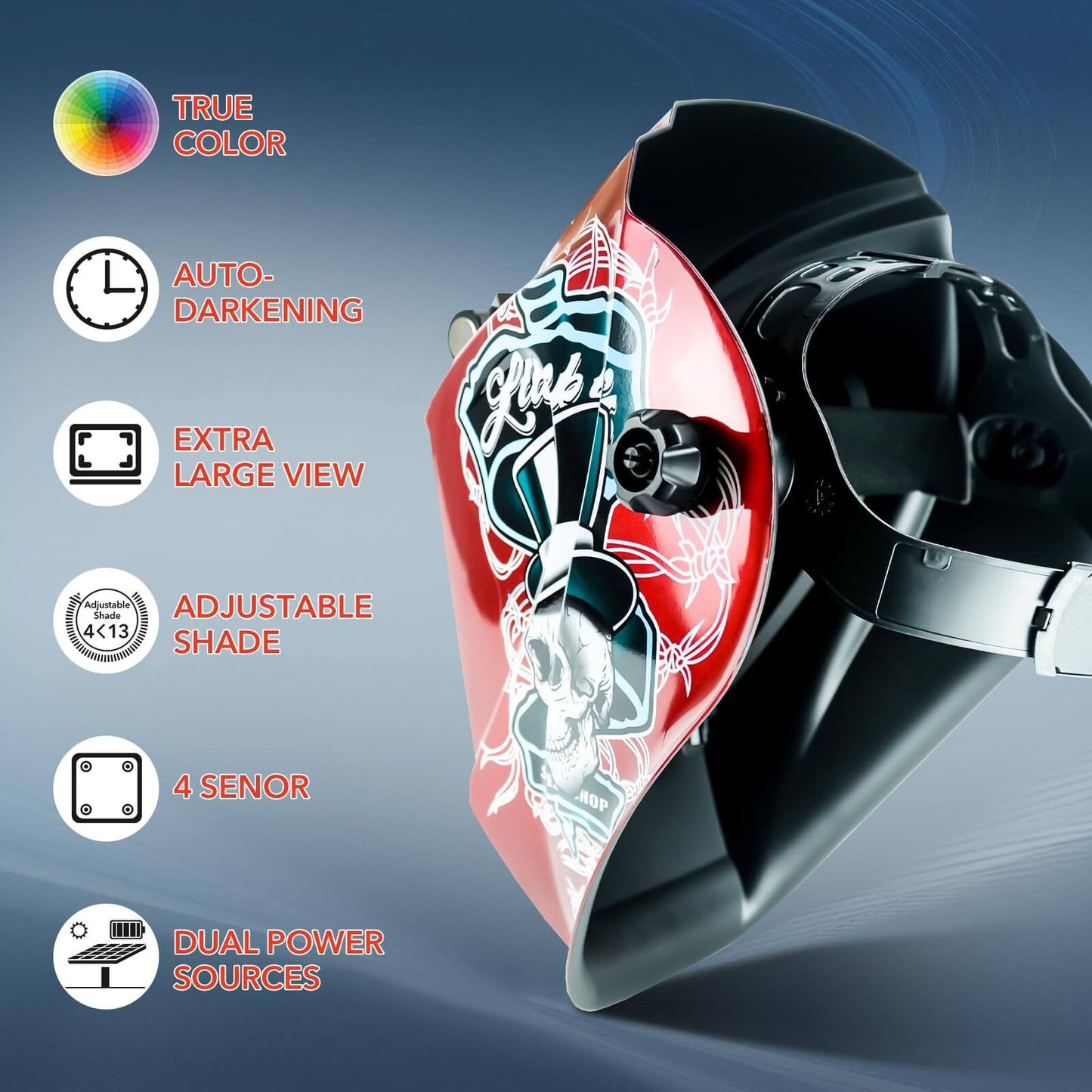 Solar Powered True Color Auto Darkening Welding Helmets
