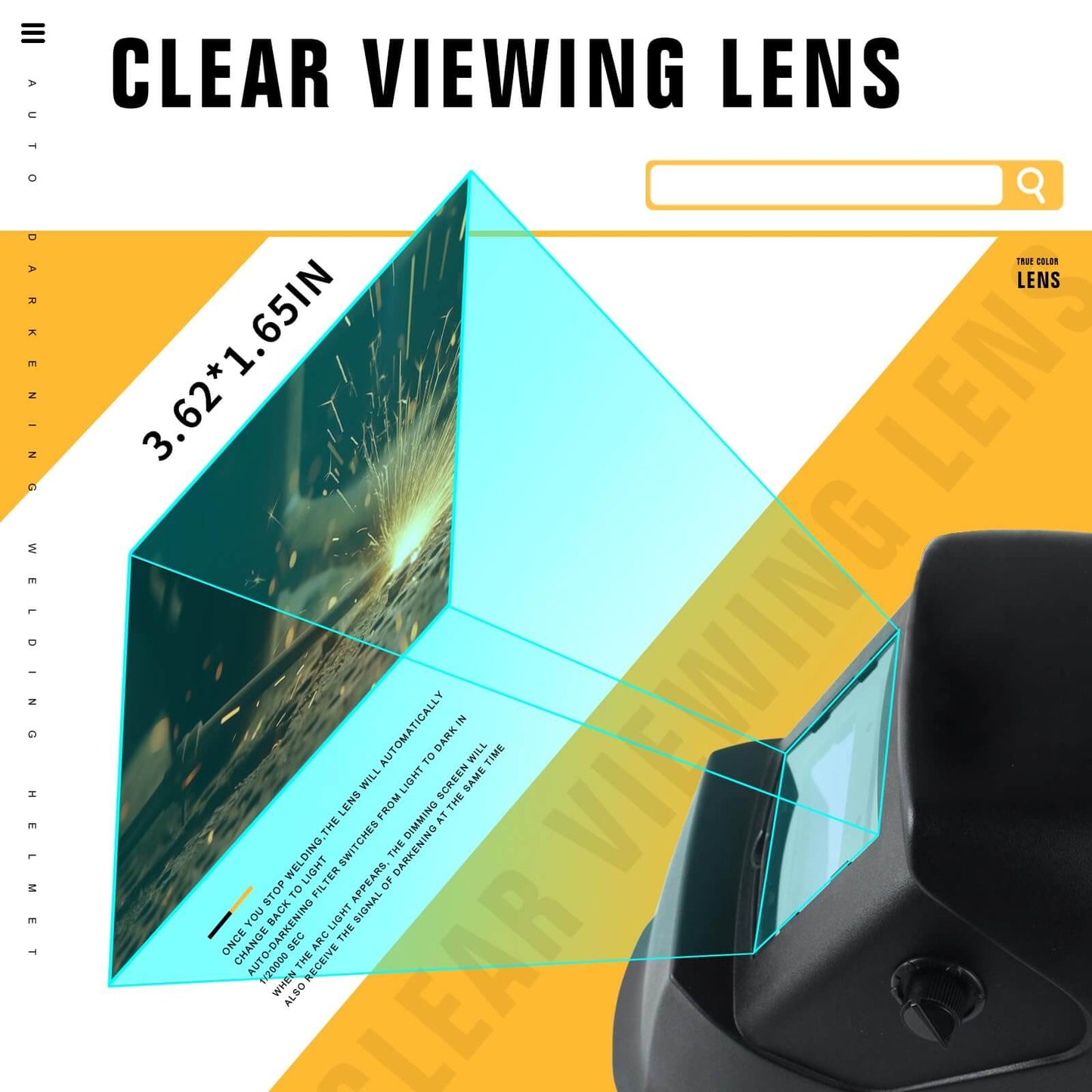 True Color Auto Darkening Welding Helmets