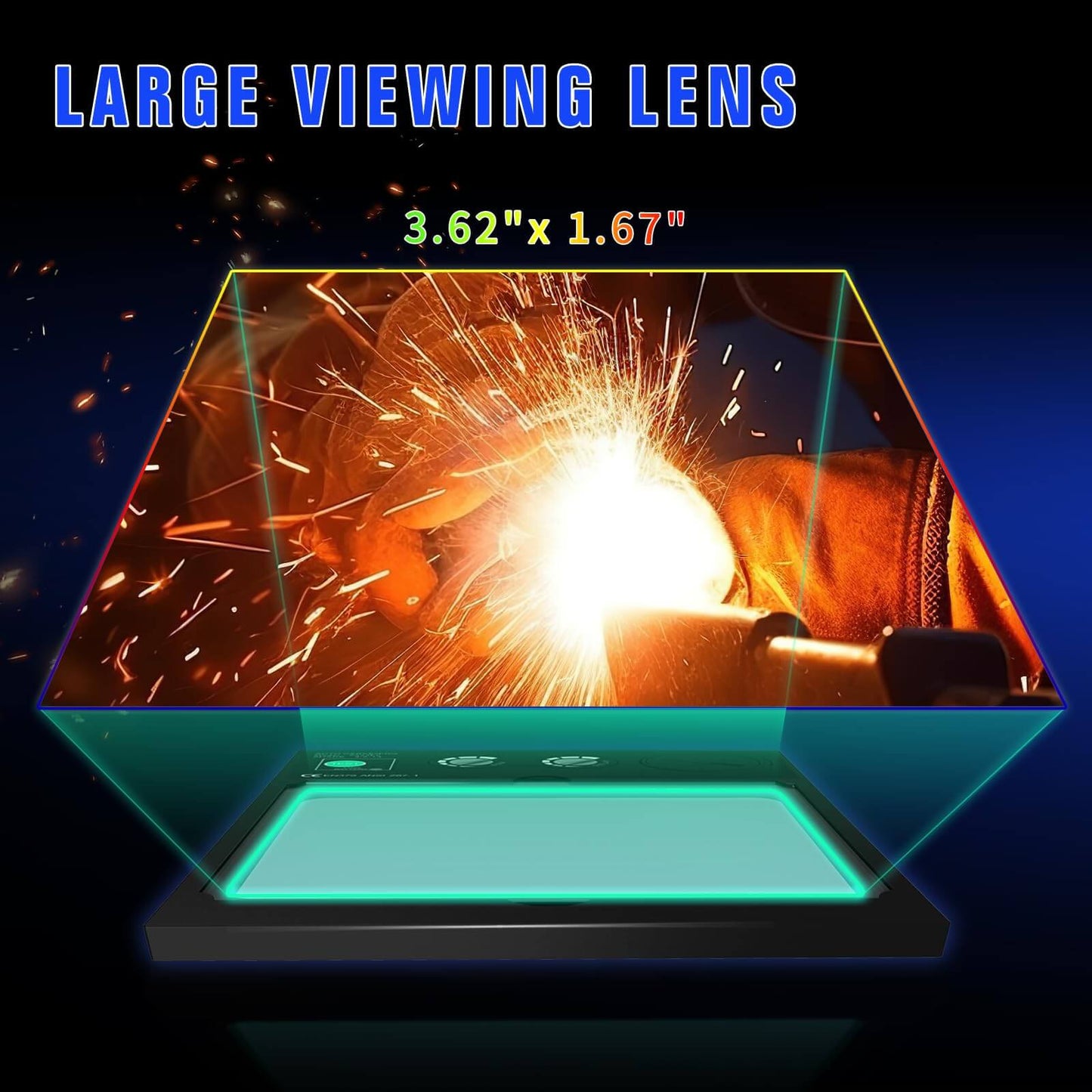 Auto Darkening Solar Powered Welding Helmet