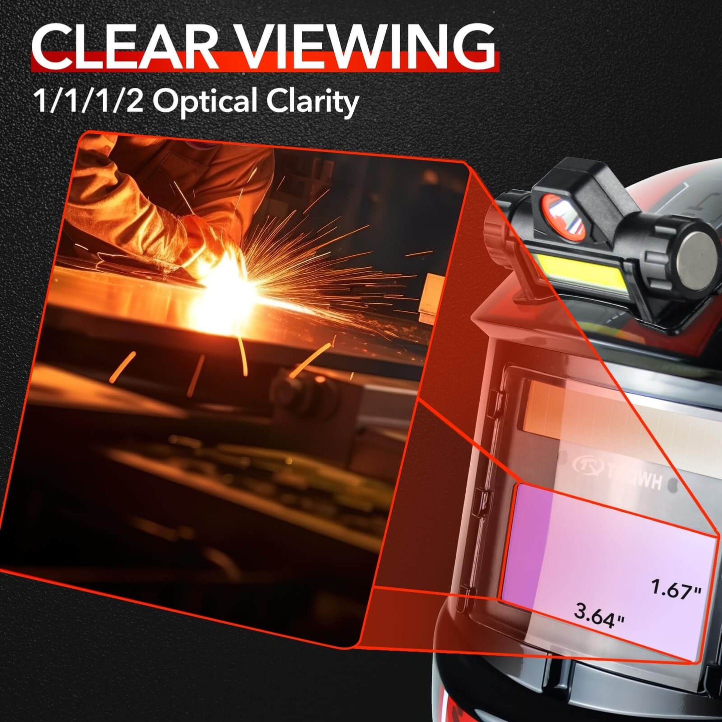 Auto Darkening Welding Helmets with LED Light