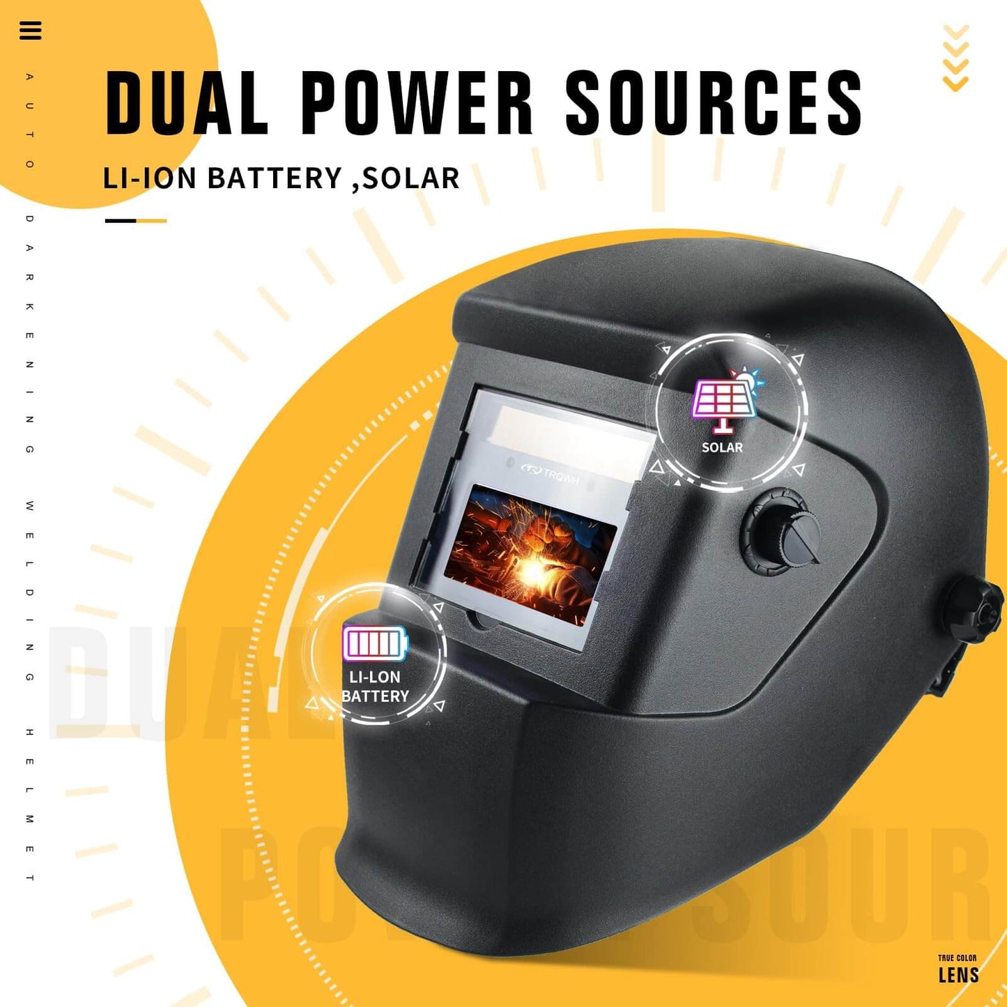 True Color Auto Darkening Welding Helmets