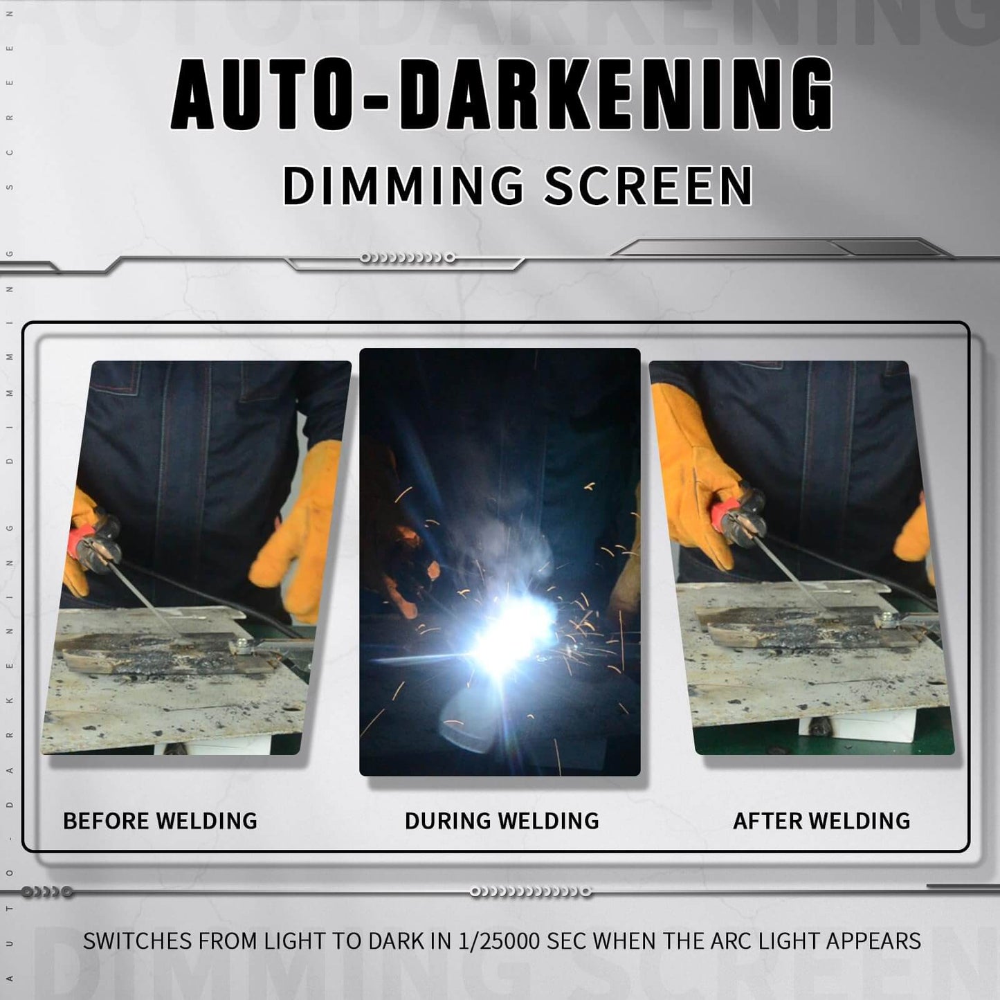 4.49x5.24in Auto Darkening Welding Lens