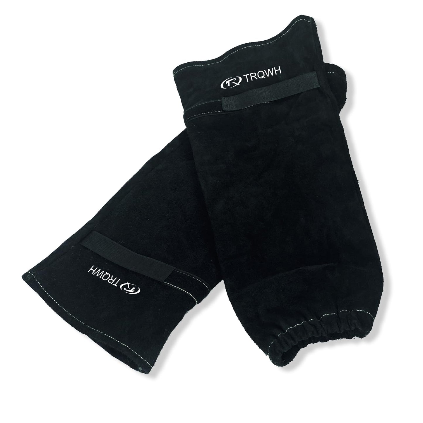 TRQWH Leather Welding Sleeves for Men and Women 18.5" Heat Flame Resistant Arm Protection for Welding Work Gardening Sleeves