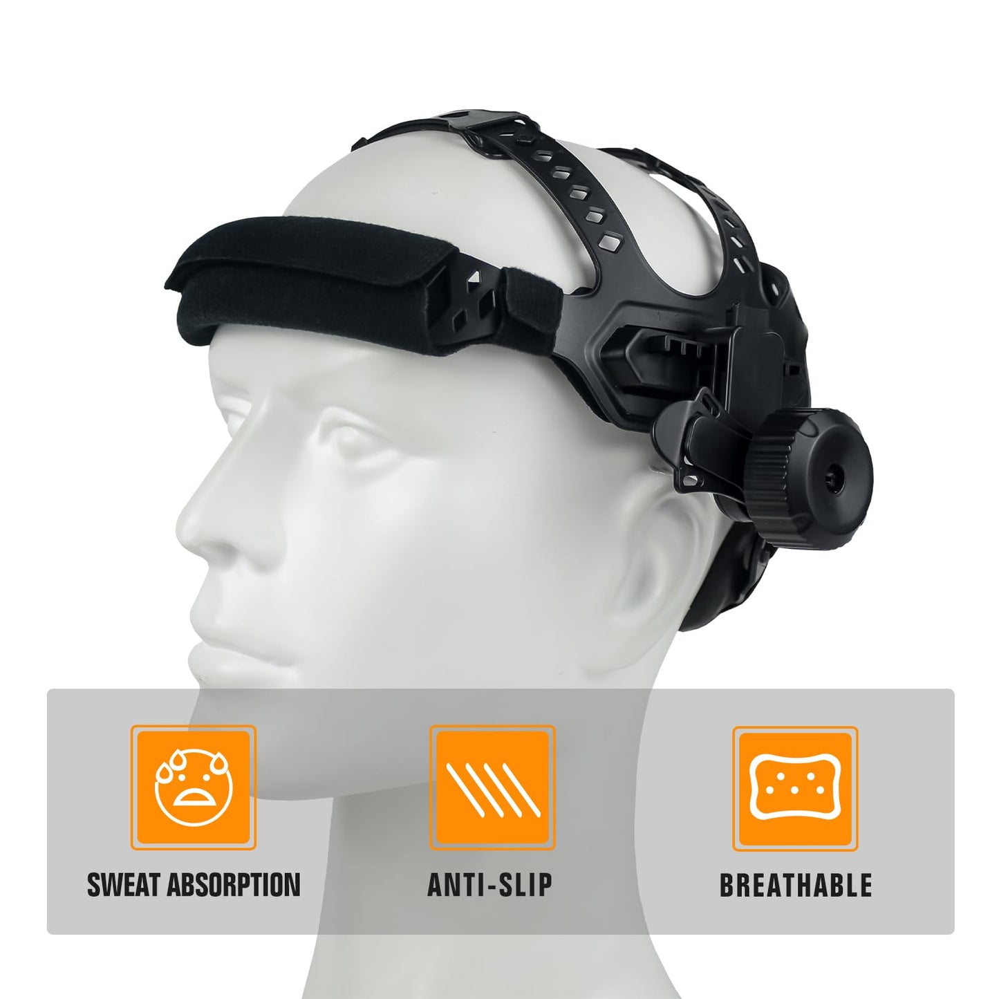 TRQWH Replacement Headgear for Welding Helmet - Square Hole Welding Hood Headgear Comfortable & Flexible Welding Helmet Headgear Welding Helmet Accessories
