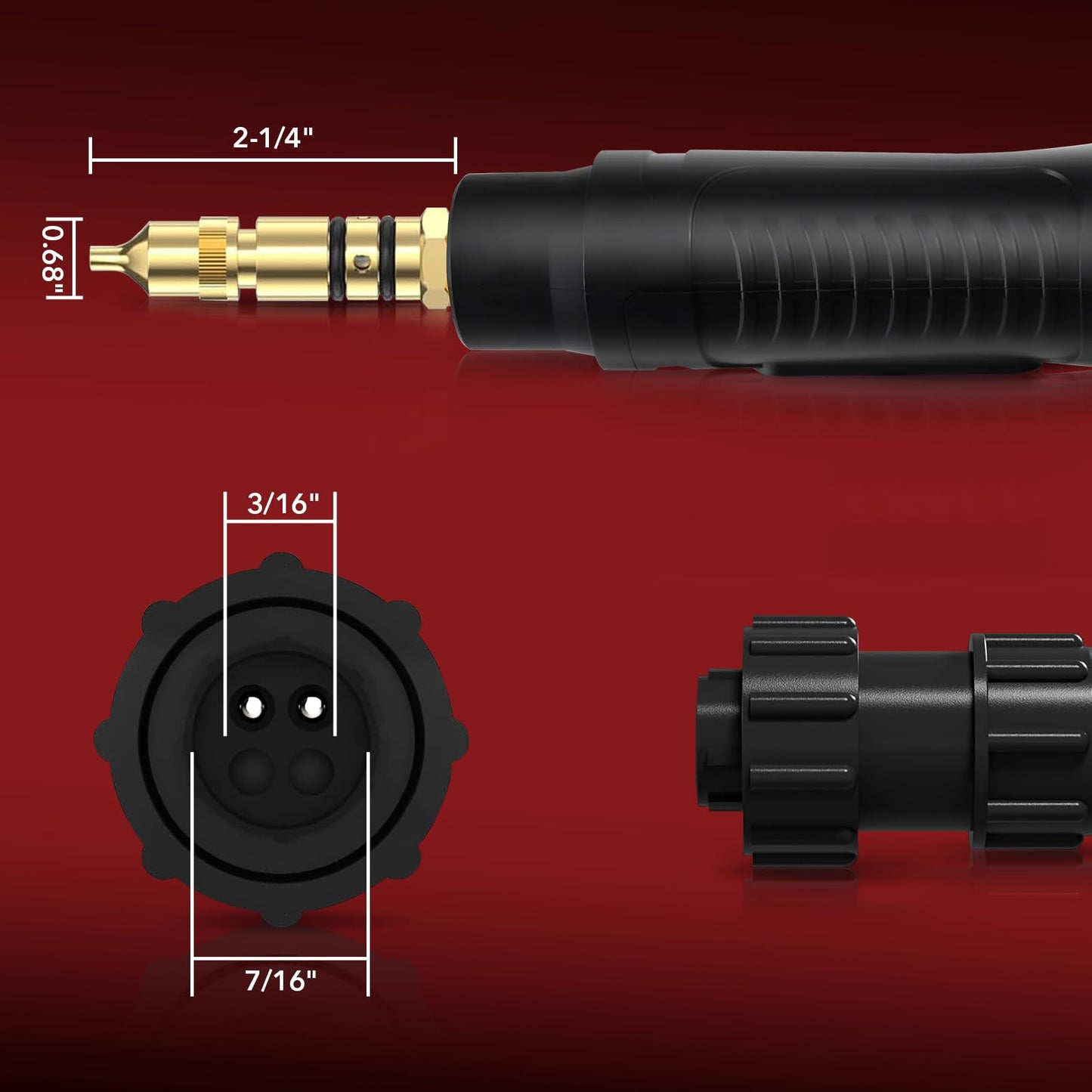 15ft 250 Amp Mig Welding Gun fits Miller M-25 Millermatic 200, 210, 212, 250, 250X, 251, 252, and Vintage