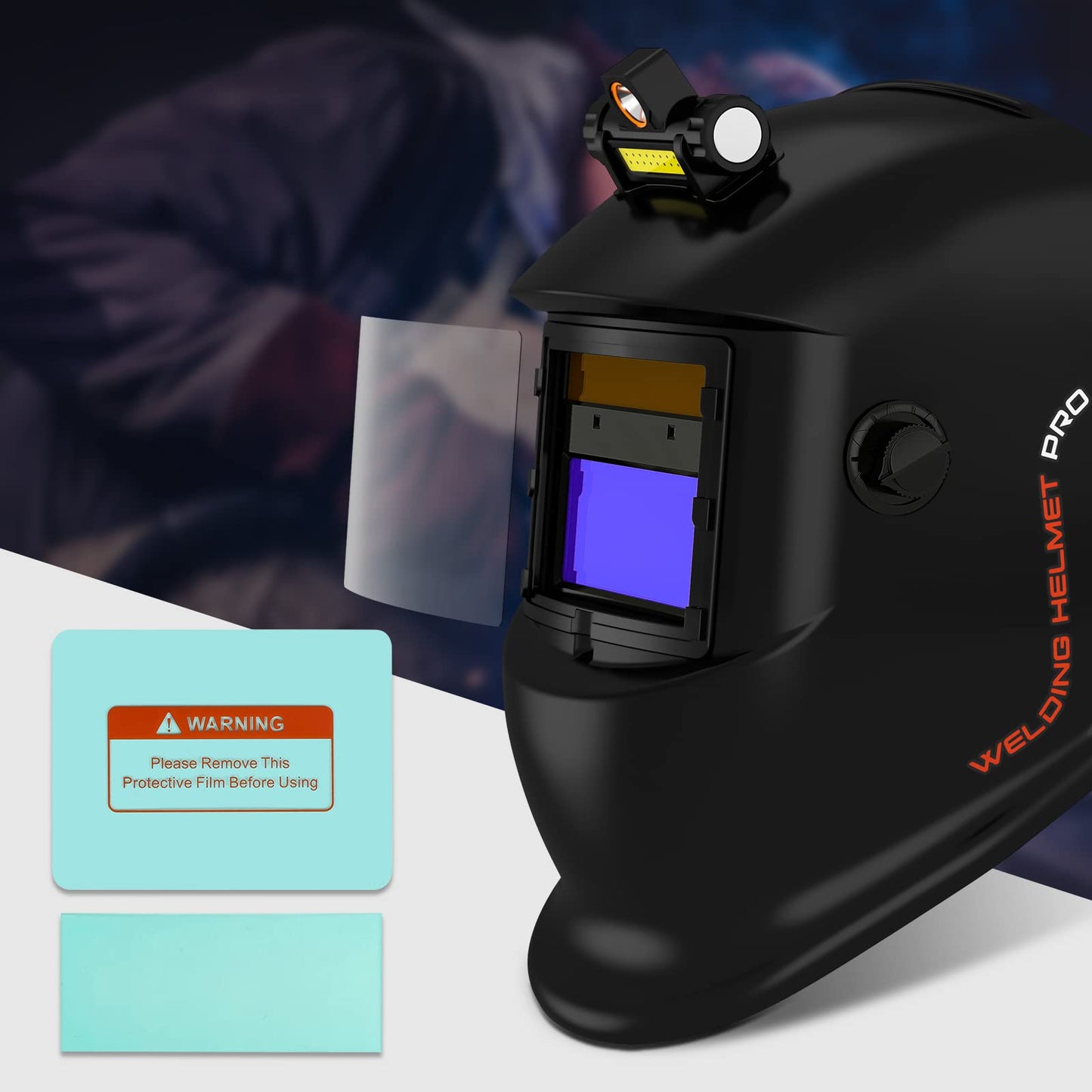 TRQWH 10 PCS Welding Helmet Lens Clear Cover 6 Outer (4.5"x3.5") 4 Inner (4.1"x2.1") Replaceable Protective Cover Lens Welding Accessories