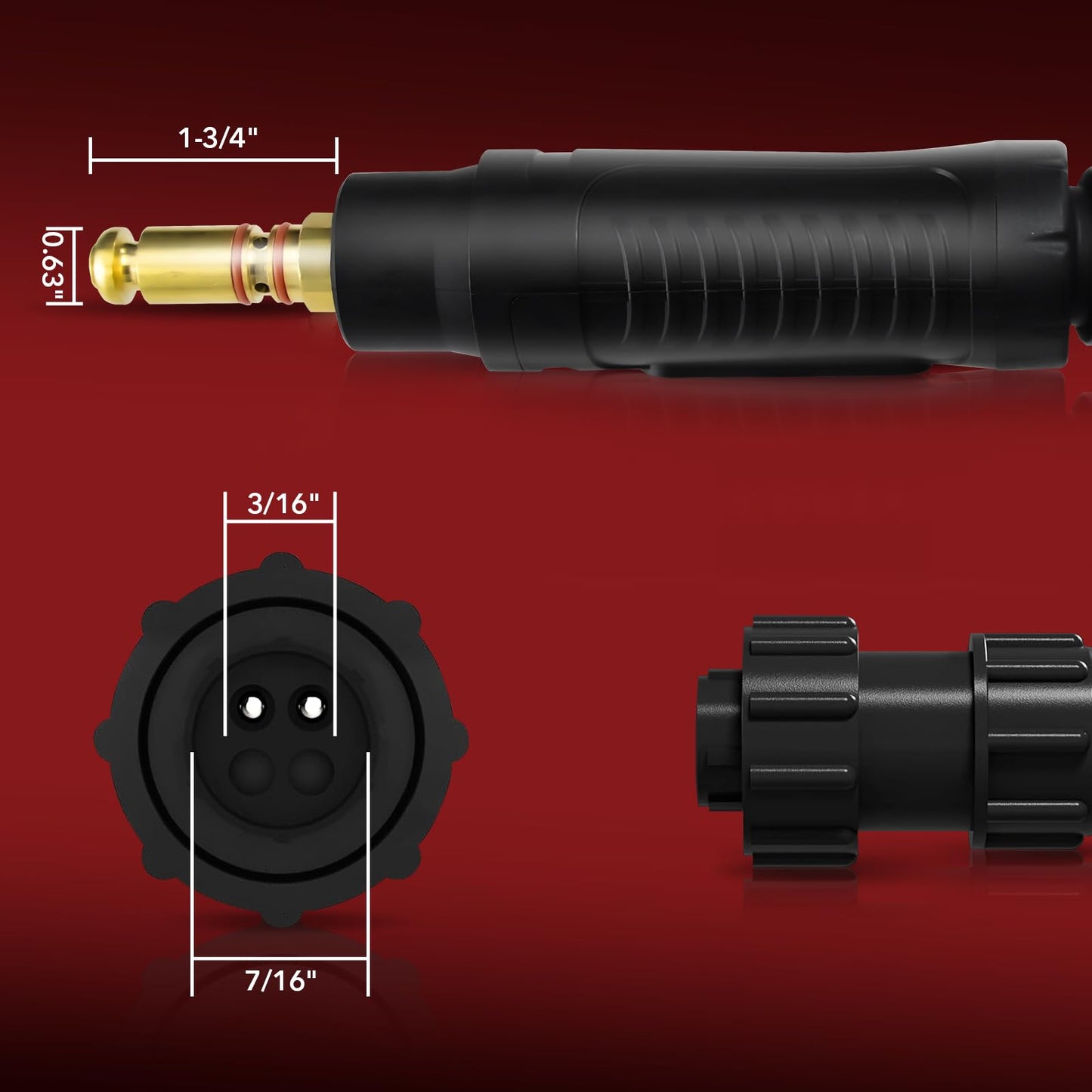 15ft 250 Amp Mig Welding Gun fits Miller M-25 Millermatic 200, 210, 212, 250, 250X, 251, 252, and Vintage