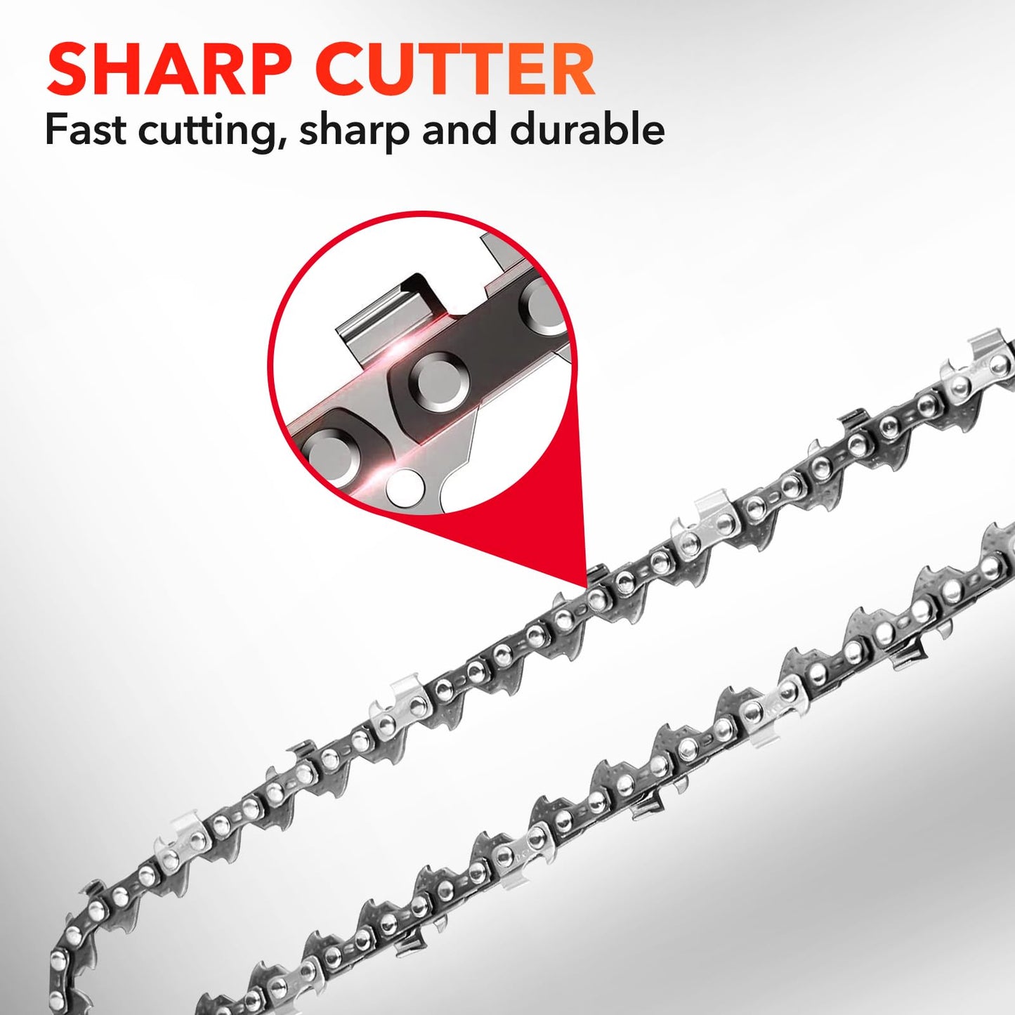 YesRight 6 Inch Chainsaw Chain Replacement Chains for 6 ” Cordless Portable Electric Battery Handheld Chainsaw Carbon Steel Saw Chains for Pruning Shears and Wood Cutting-37 Drive Links