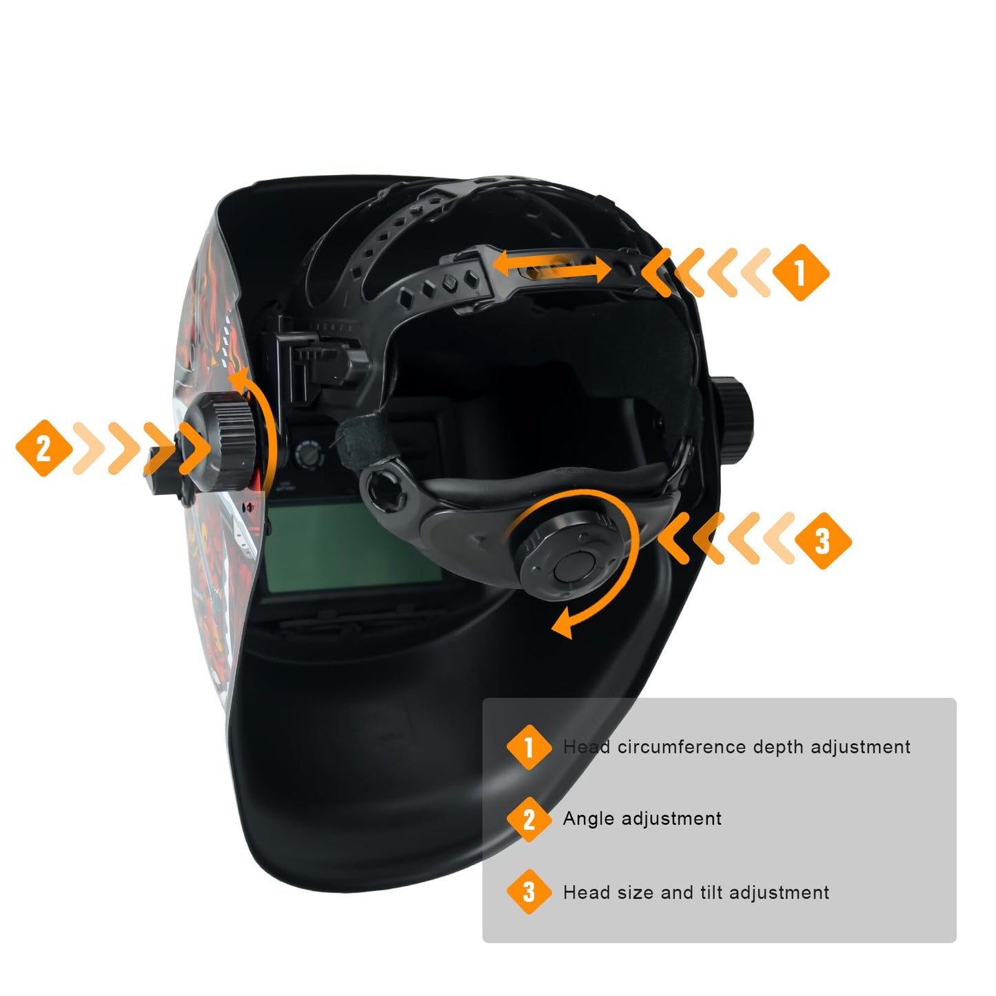 TRQWH Replacement Headgear for Welding Helmet - Round Hole Welding Hood Headgear Comfortable & Flexible Welding Helmet Headgear Welding Helmet Accessories