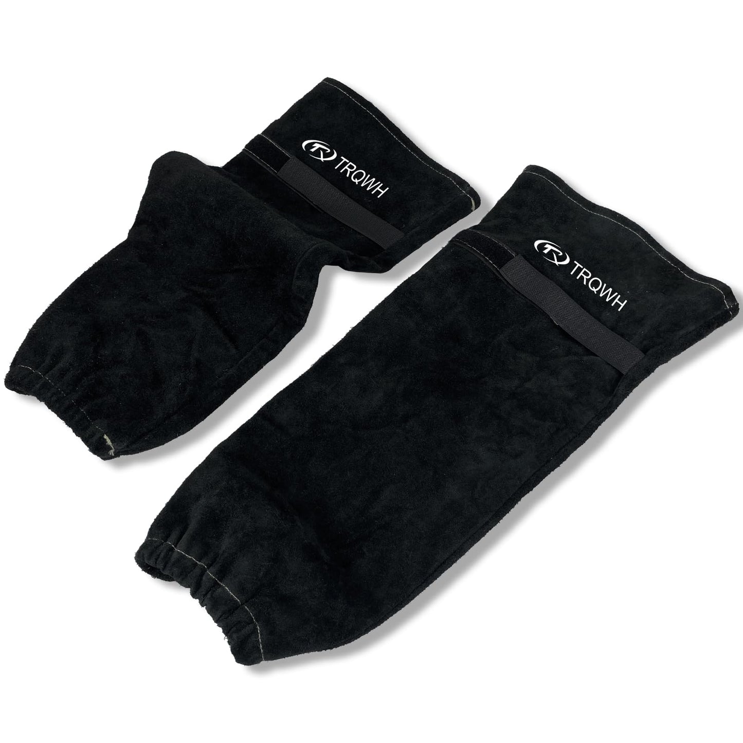 TRQWH Leather Welding Sleeves for Men and Women 18.5" Heat Flame Resistant Arm Protection for Welding Work Gardening Sleeves