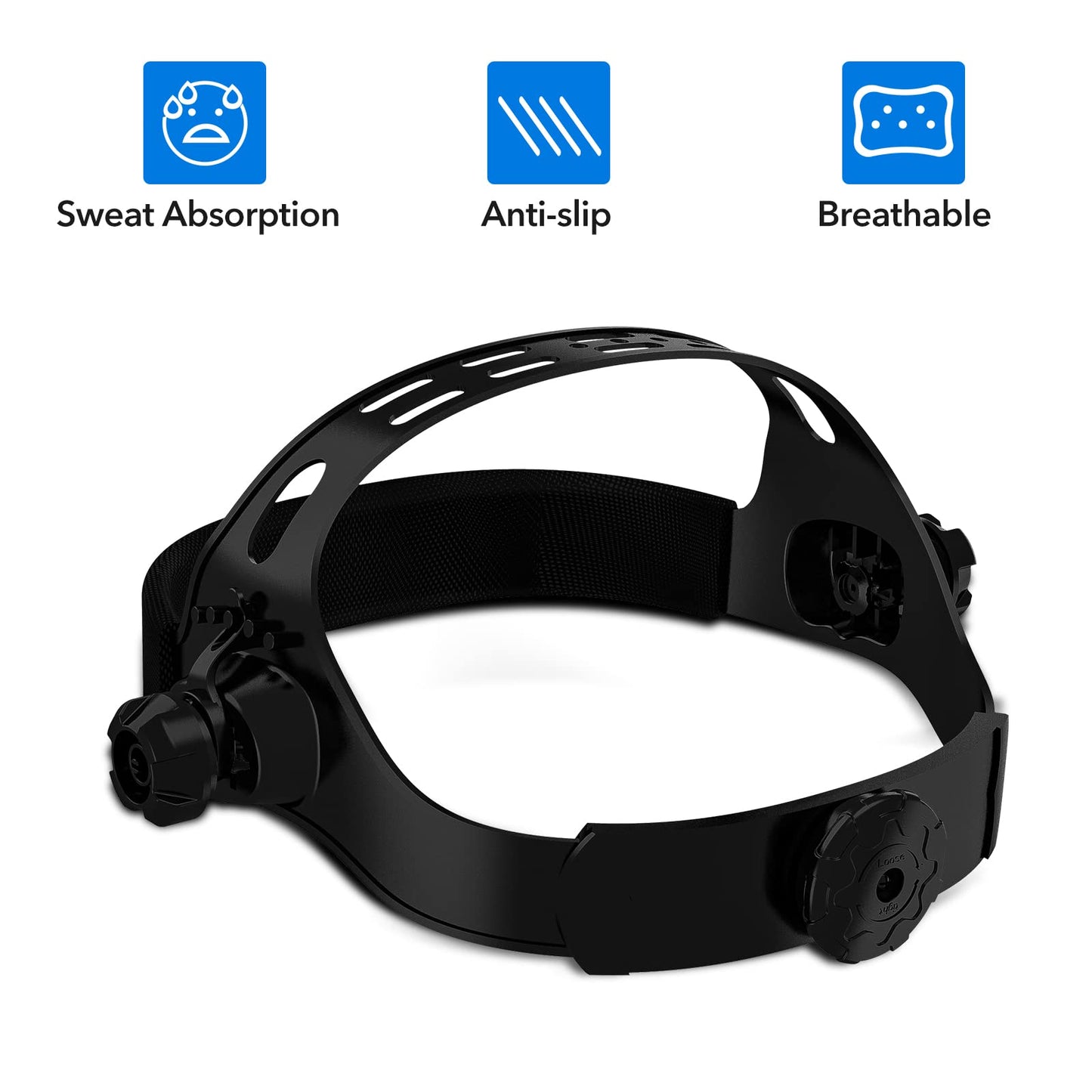 TRQWH Welding Helmet Headgear - Welding Hood Headgear Replacement Headgear Welding Helmet Accessories Welding Headgear with Sweatband for Square Hole Welding Helmet, Adjustable