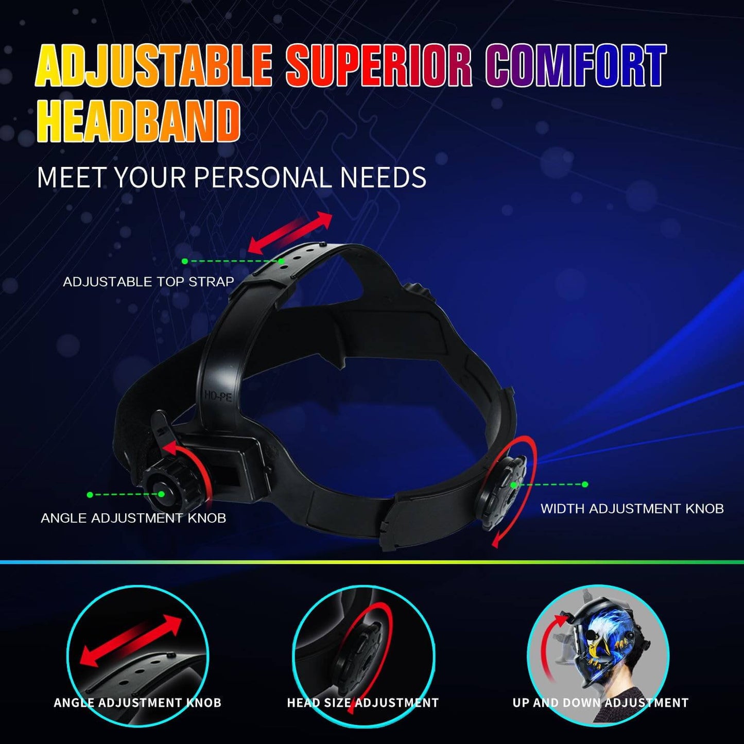 Auto Darkening Solar Powered Welding Helmet