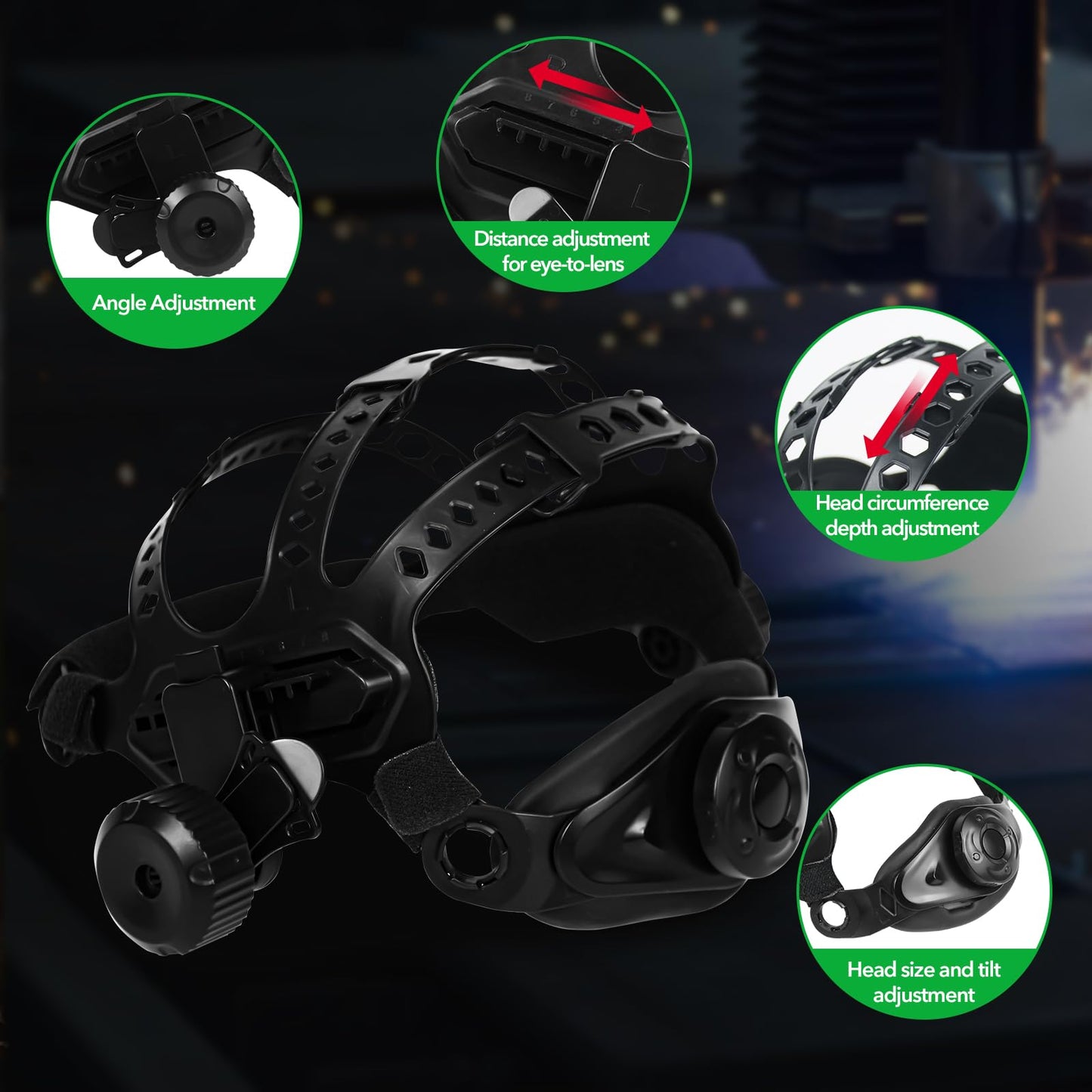 TRQWH Large Viewing Laser Welding Helmet OD8+ Laser Safety Protective Mask for Laser Welding/Laser Cutting/Laser Cleaning/Laser Marking