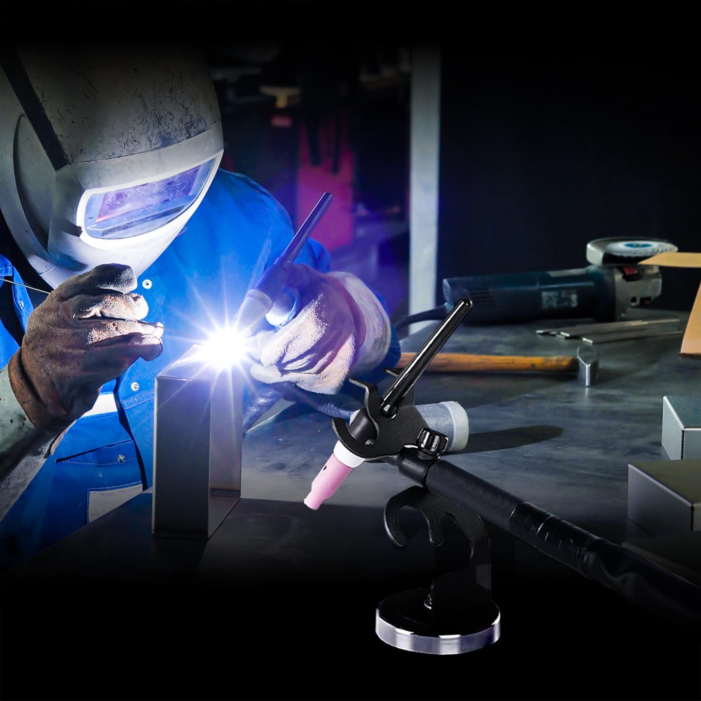 YesRight TIG Welding Torch Holder with Magnetic Base Welding Torch Holder Stand for TIG Torch Holder and Plasma Torch Holder