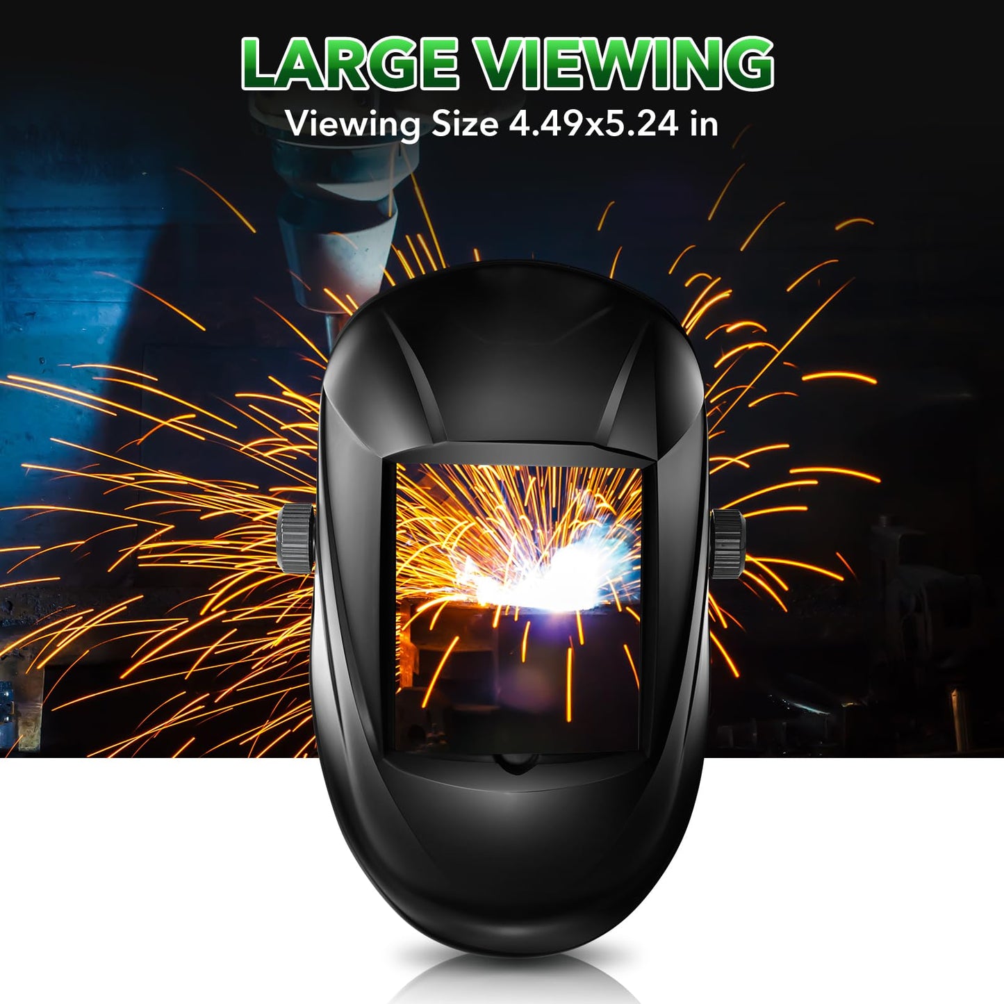 TRQWH Large Viewing Laser Welding Helmet OD8+ Laser Safety Protective Mask for Laser Welding/Laser Cutting/Laser Cleaning/Laser Marking
