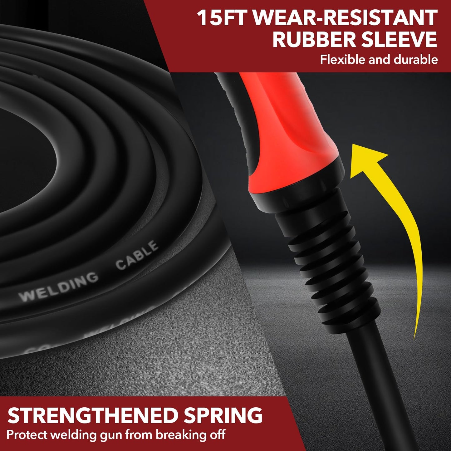 15ft 250 Amp Mig Welding Gun fits Miller M-25 Millermatic 200, 210, 212, 250, 250X, 251, 252, and Vintage