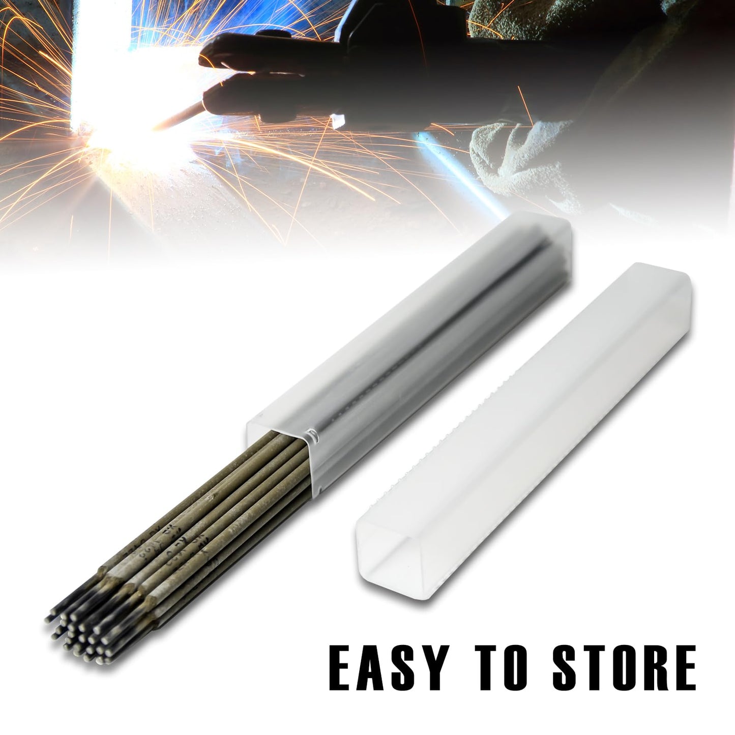 TRQWH E4303 (J422) Sticks, 3/32"-1/8" Carbon Steel Arc Welding Rods Welding Electrode, Electrode Rods (3/32"-1lb)