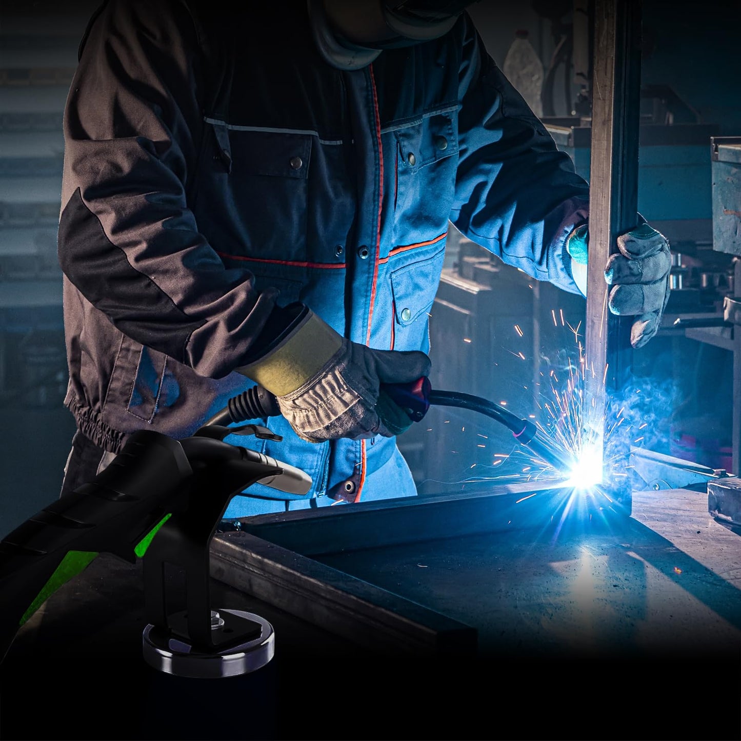 YesRight Magnetic MIG Welding Torch Holder for MIG Torch Holder and Plasma Torch Holder with Strong Magnet Base