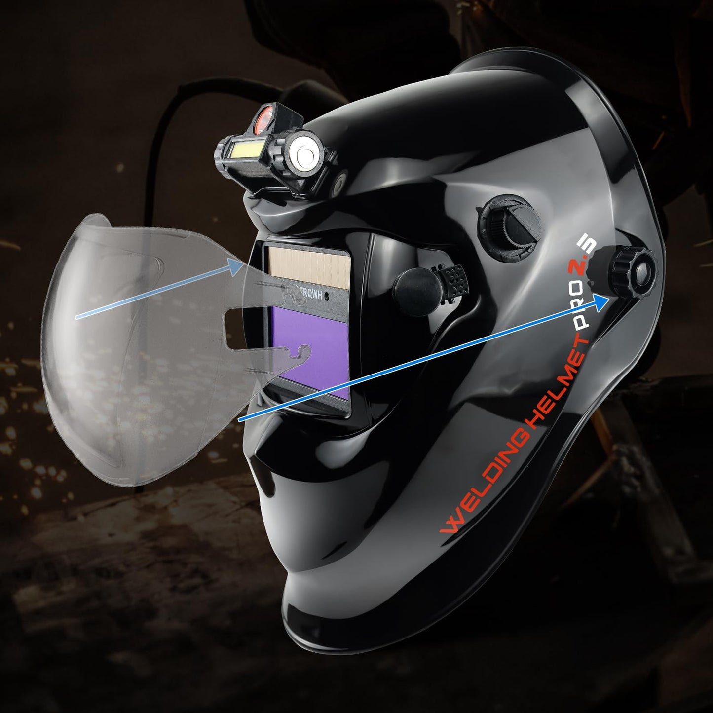 TRQWH Outside Cover Lens for KP Series Welding Helmet 2/Pack and 2 Inside Cover Lens