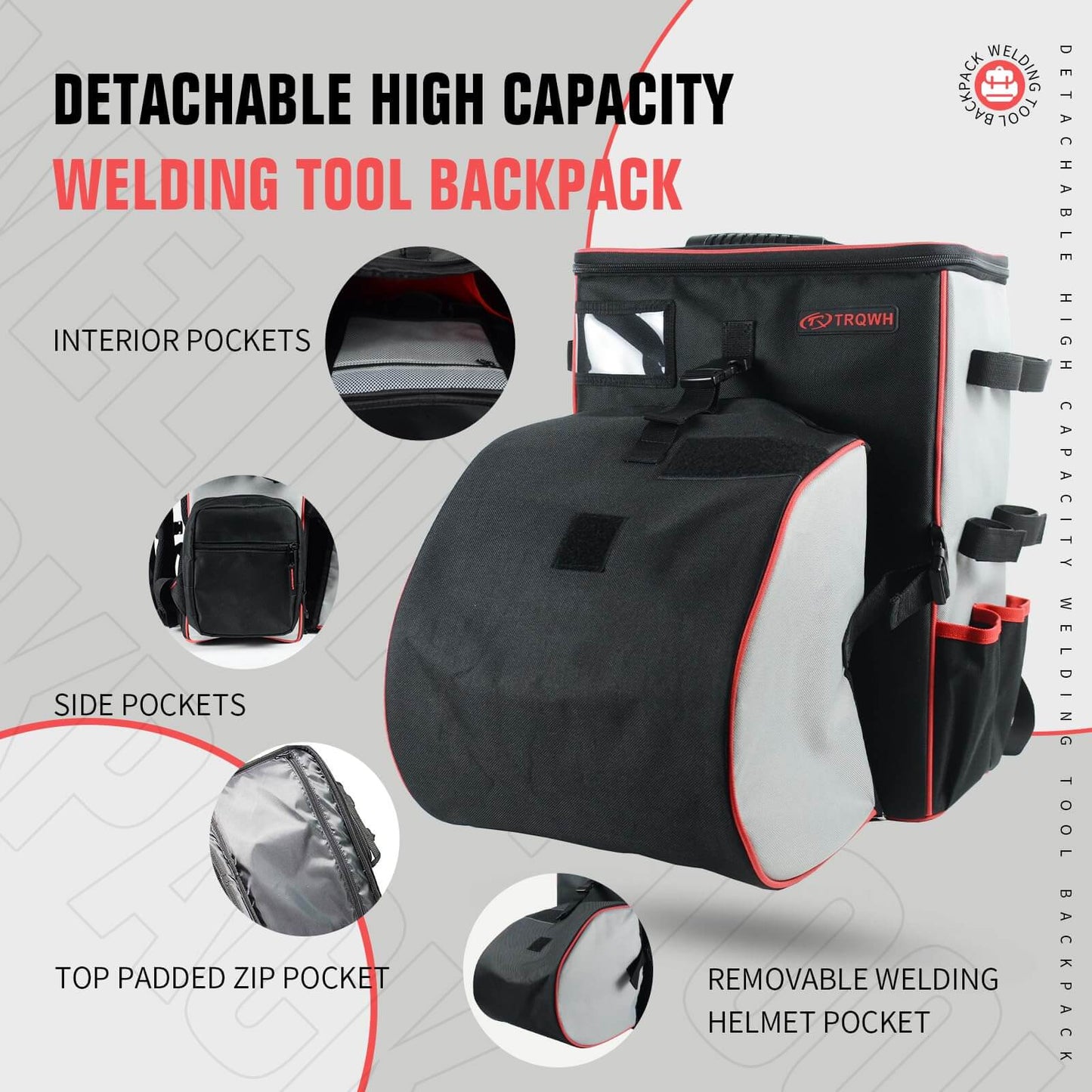 Panoramic View Welding Helmet & Welding Tools Backpack