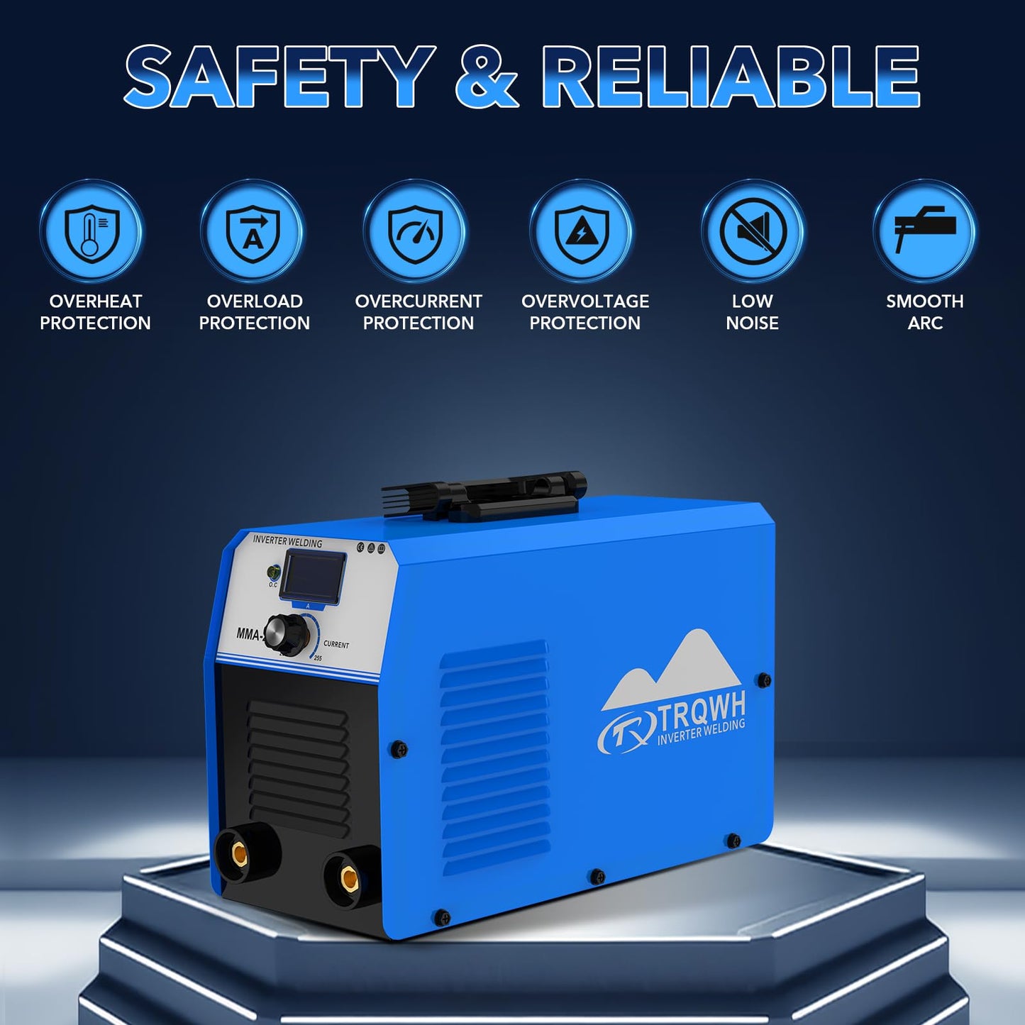 TRQWH 255A Welding Machine 110V/220V Stick Welder ARC Welder Machine IGBT Inverter Mini MMA Welder Tig/Mig Portable Welding Machine(255A)