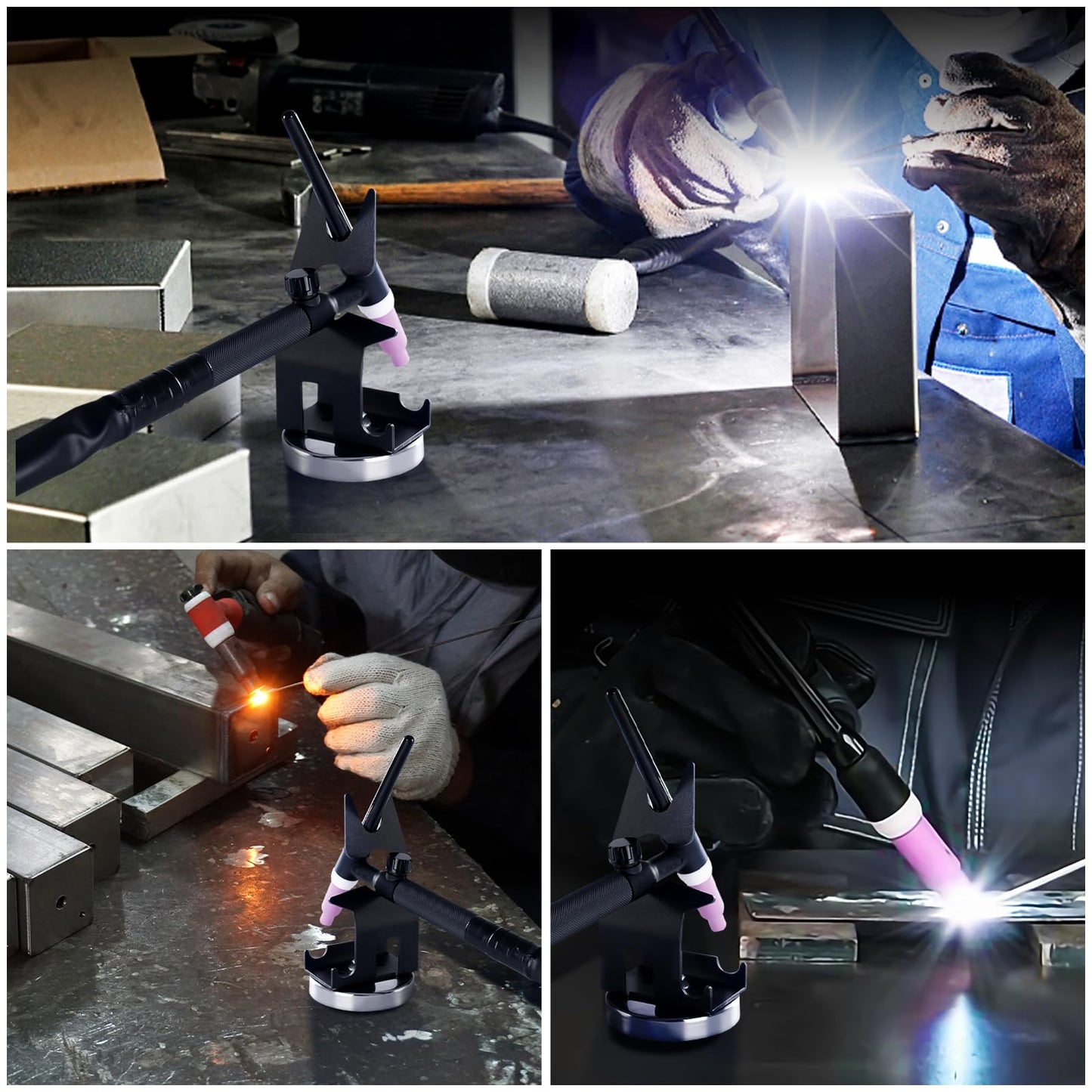 YesRight TIG Welding Torch Holder with Strong Magnetic Base For TIG Plasma Torch Durable Welding Tools