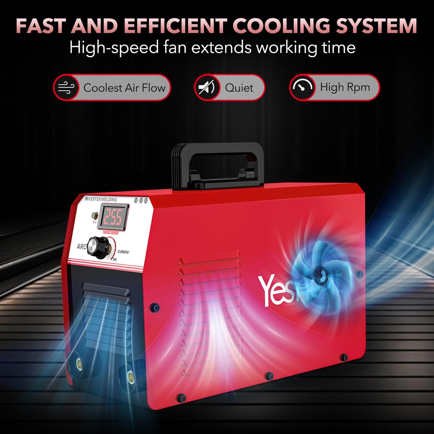 YesRight Stick Welder Machine 255A MMA Welding Machine 110V/220V Portable ARC Welder Machine with IGBT Digital Display Hot Start for Outdoor Repairs Farms Home DIY