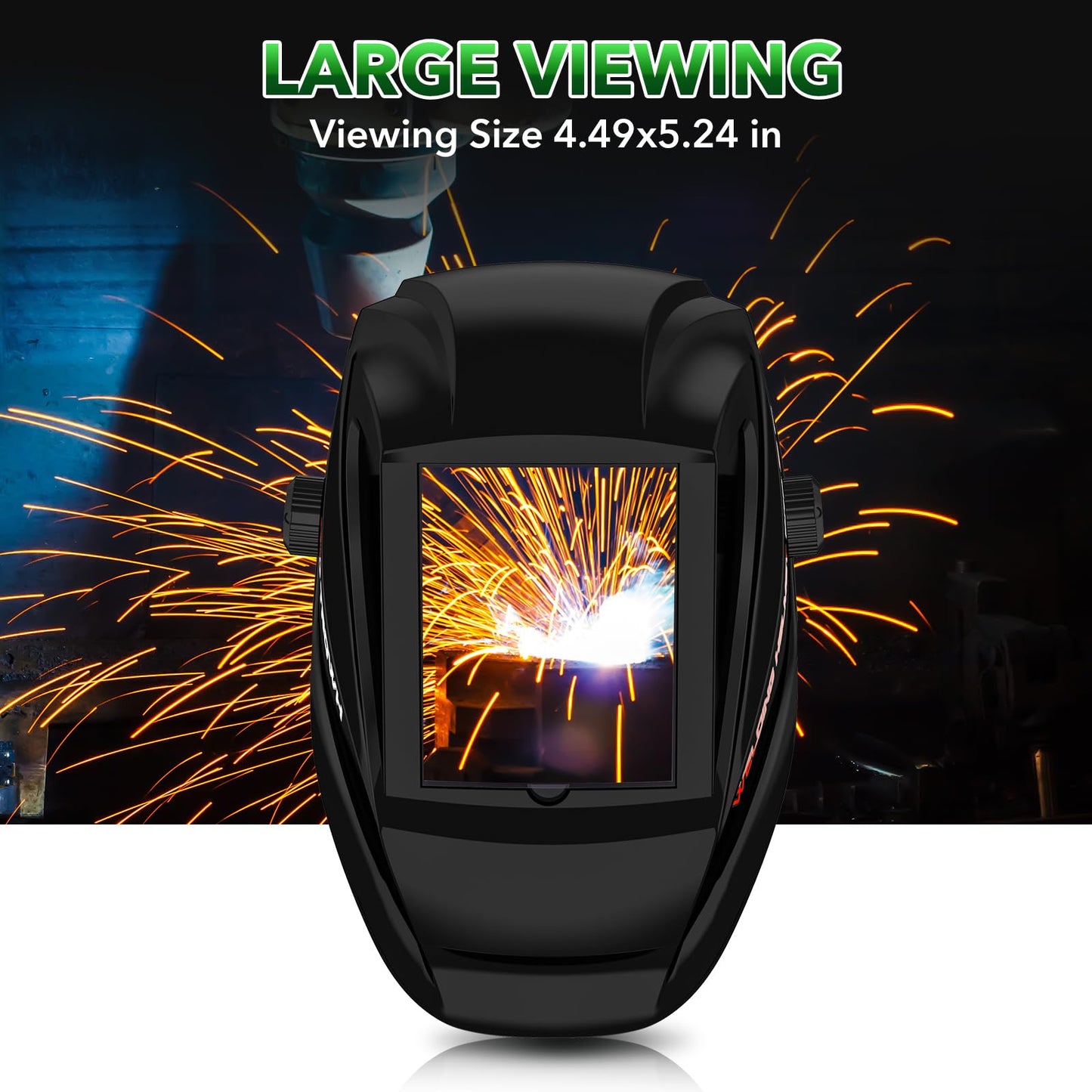 TRQWH Large Viewing Laser Welding Helmet OD8+ Laser Safety Protective Mask for Laser Welding/Laser Cutting/Laser Cleaning/Laser Marking