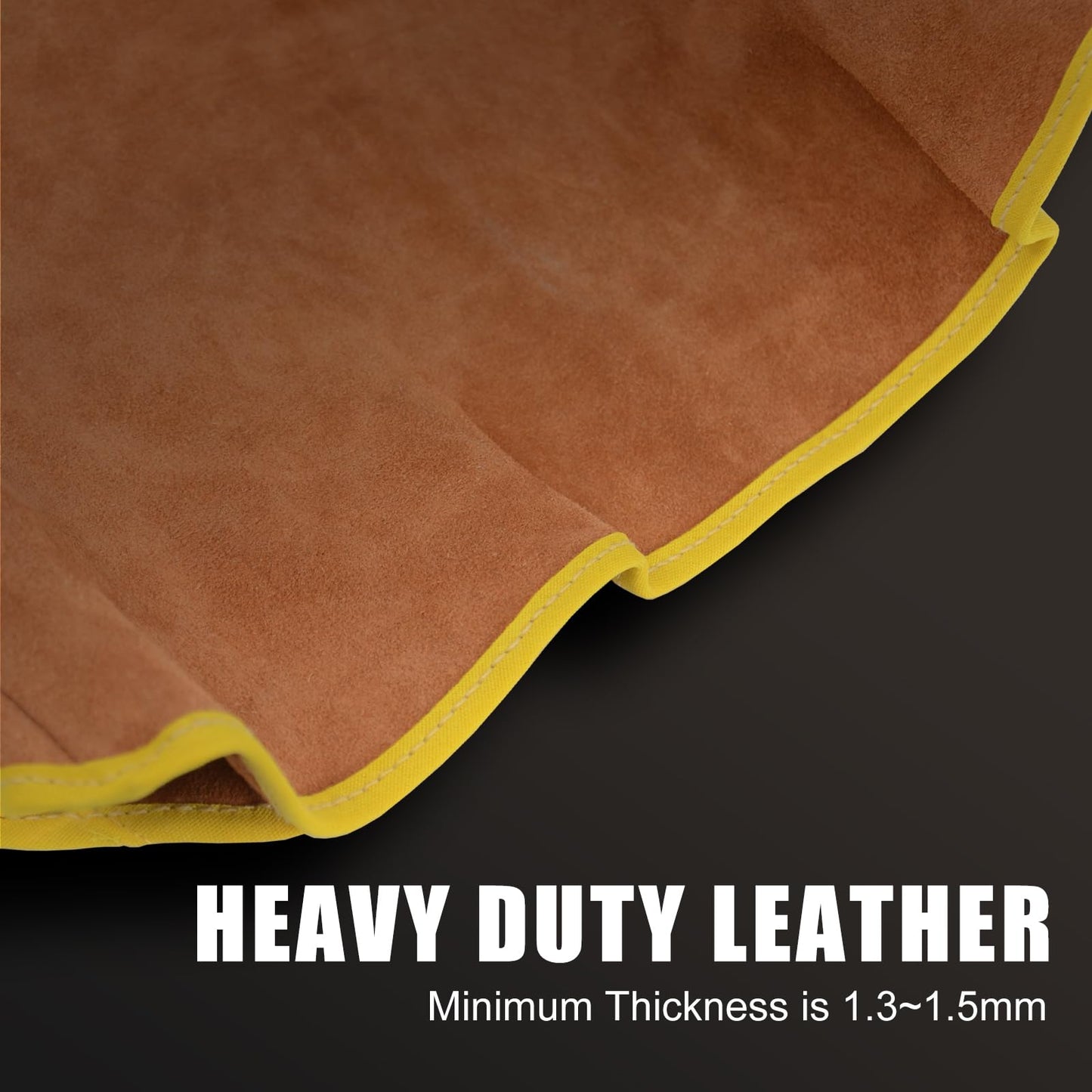 TRQWH Leather Welding Hood with Neck Shoulder Drape Protective Cover Flame Retardant Heat Resistant Welding Neck Protector