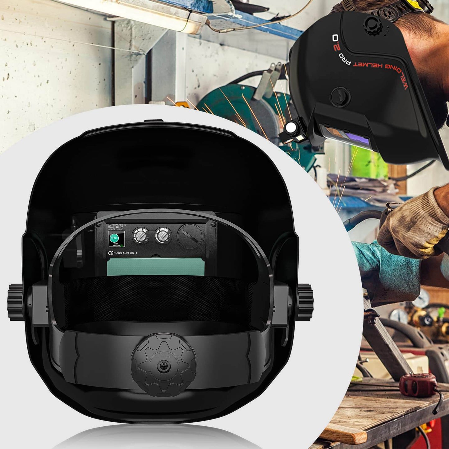 Round Hole Replacement Welding Helmet Headgear