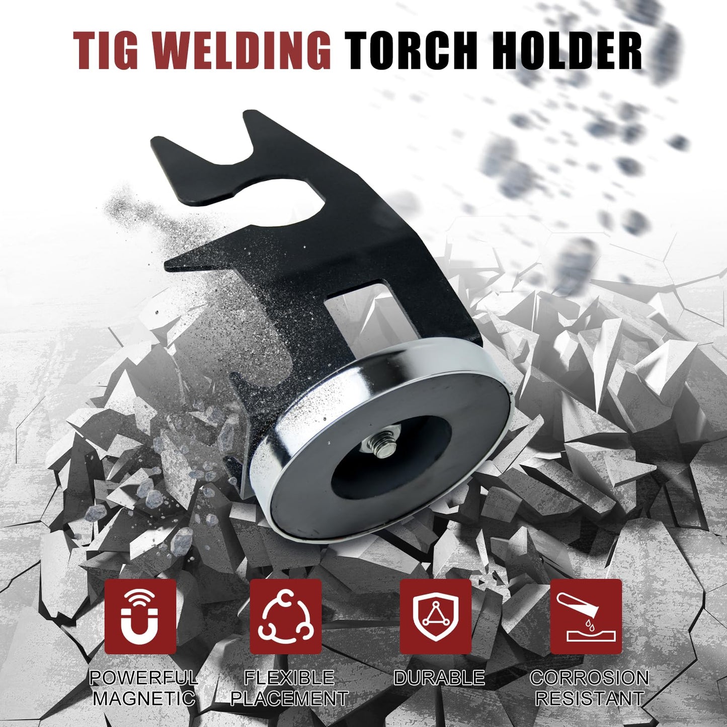 YesRight TIG Welding Torch Holder with Strong Magnetic Base For TIG Plasma Torch Durable Welding Tools