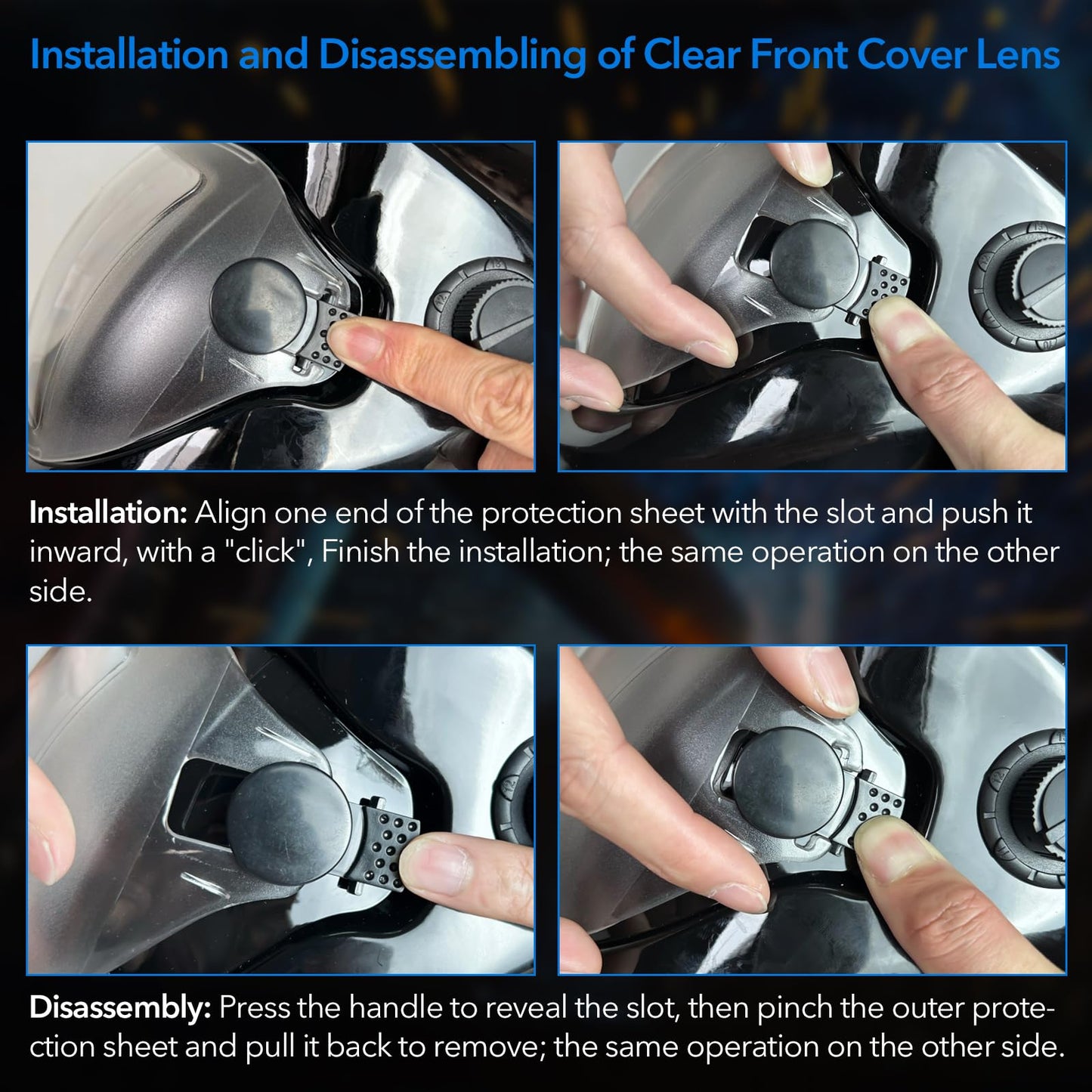 TRQWH Outside Cover Lens for KP Series Welding Helmet 2/Pack and 2 Inside Cover Lens