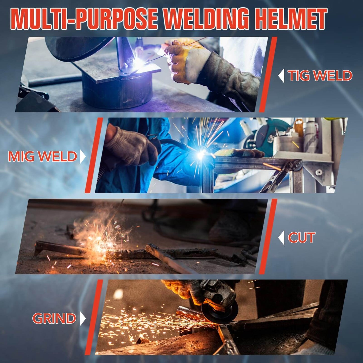 Solar Powered True Color Auto Darkening Welding Helmets