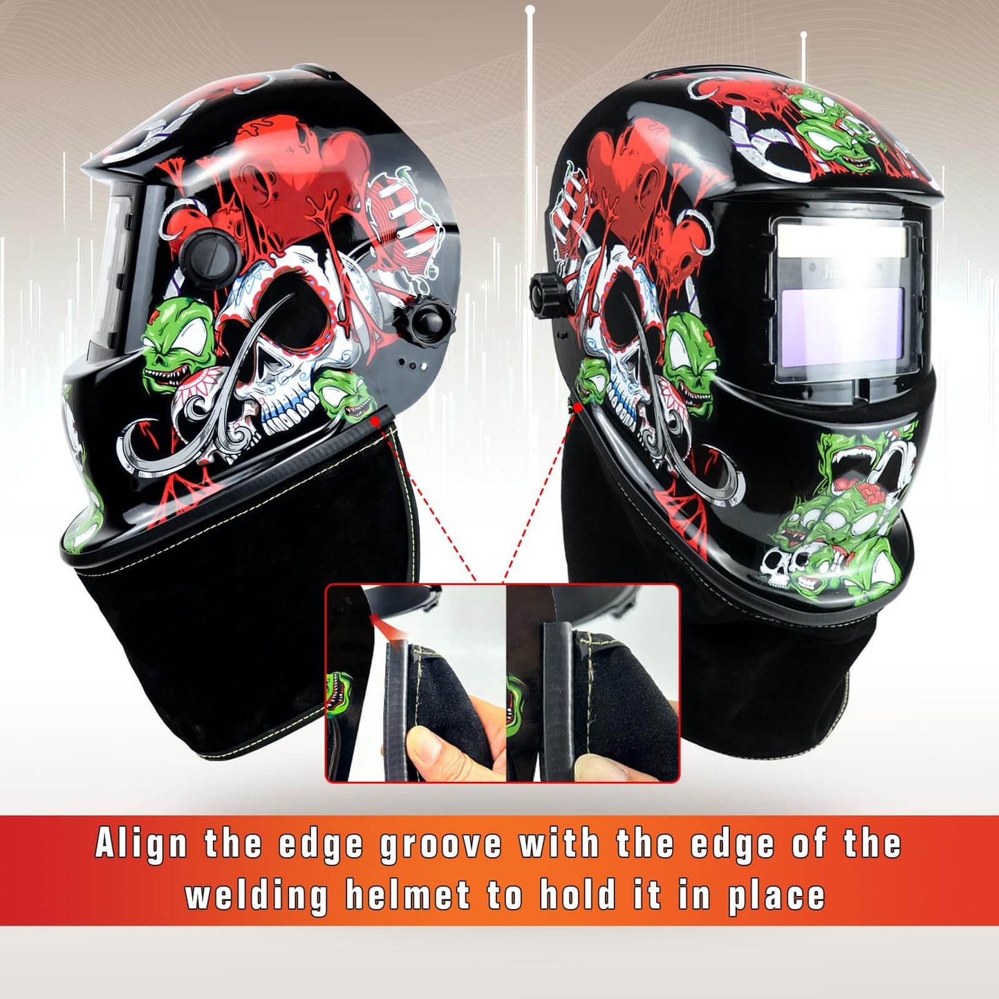 Leather Welding Helmet Bib Heat Resistant