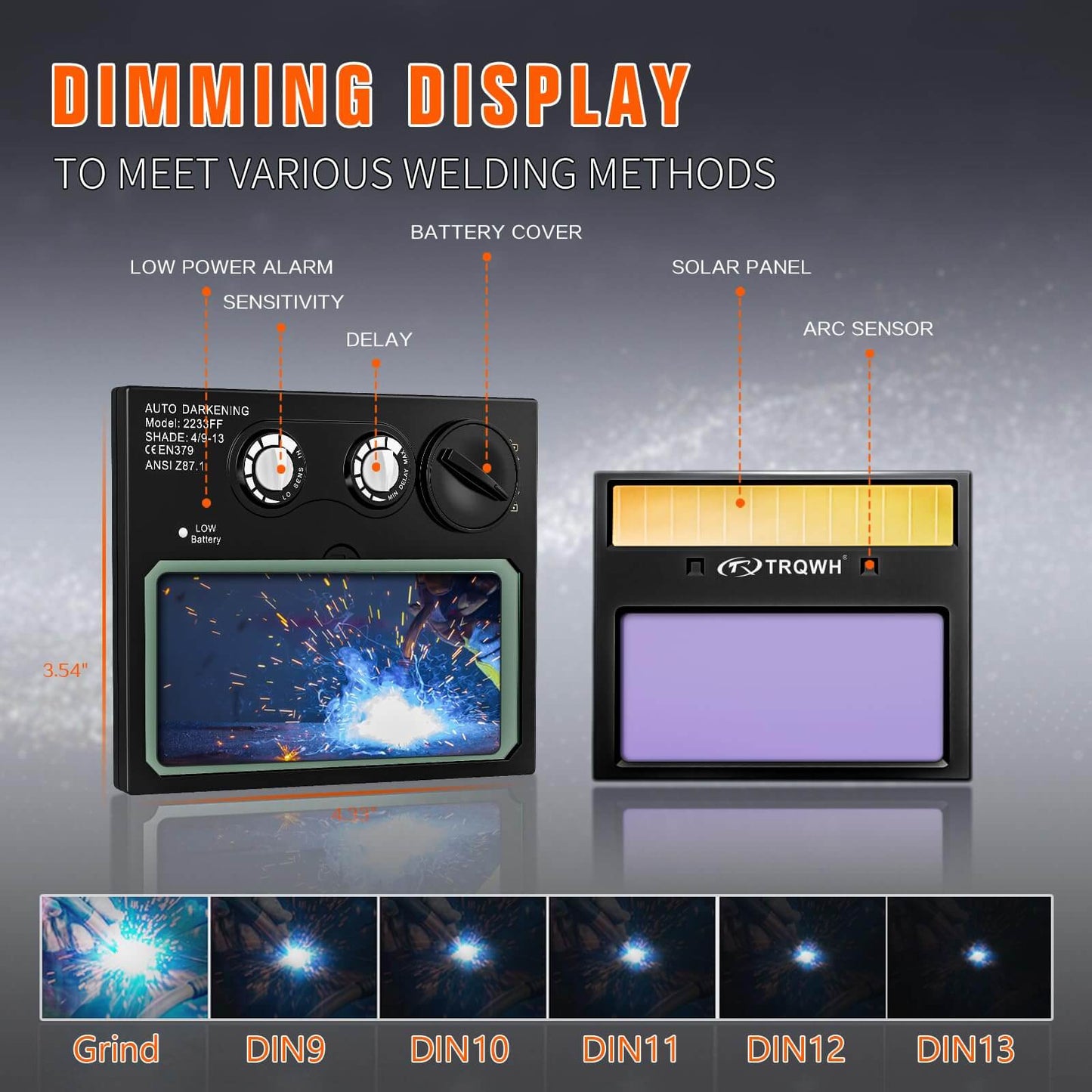 1/1/1/2 Auto Dark True Color Welding Helmet