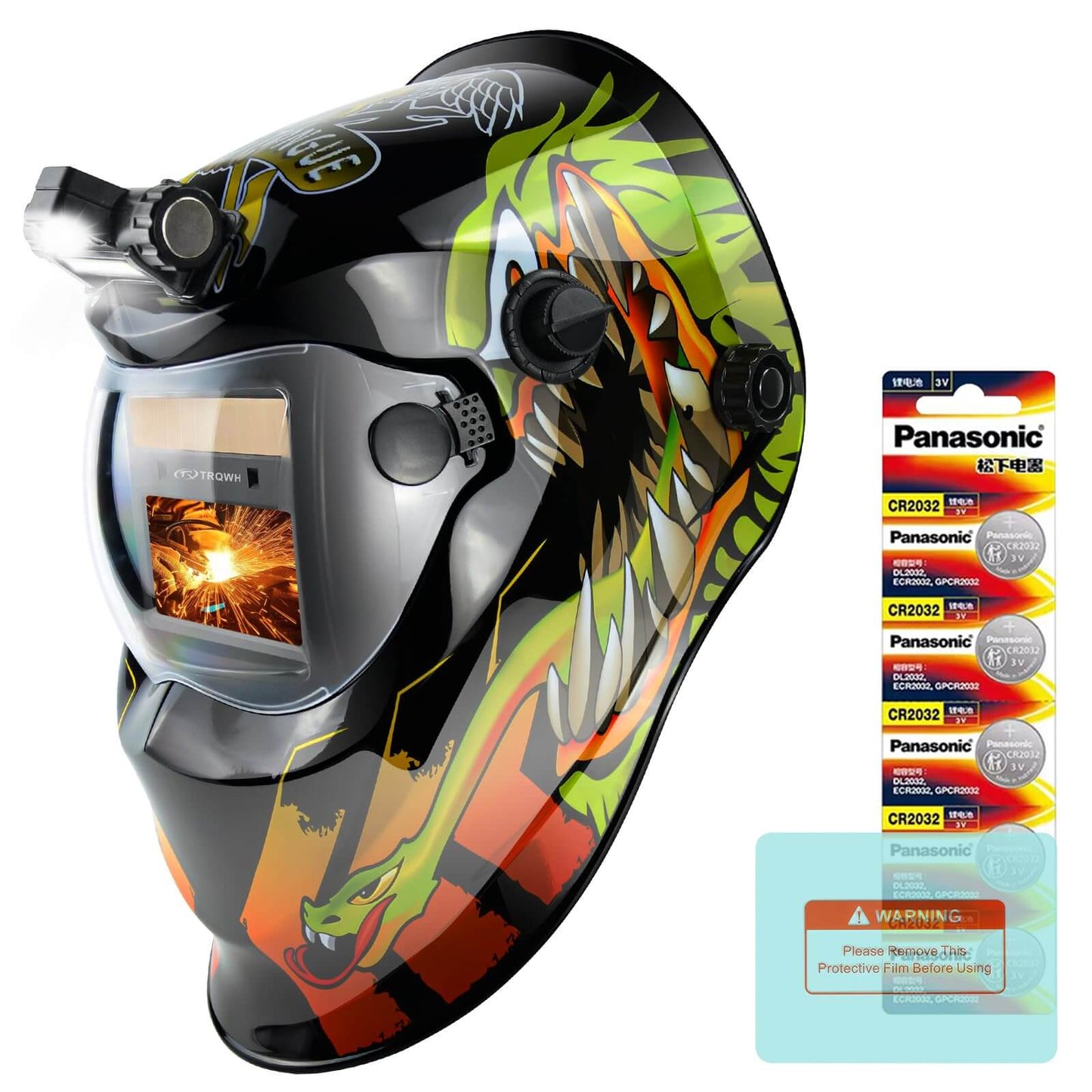 Auto Darkening Welding Helmet with Light