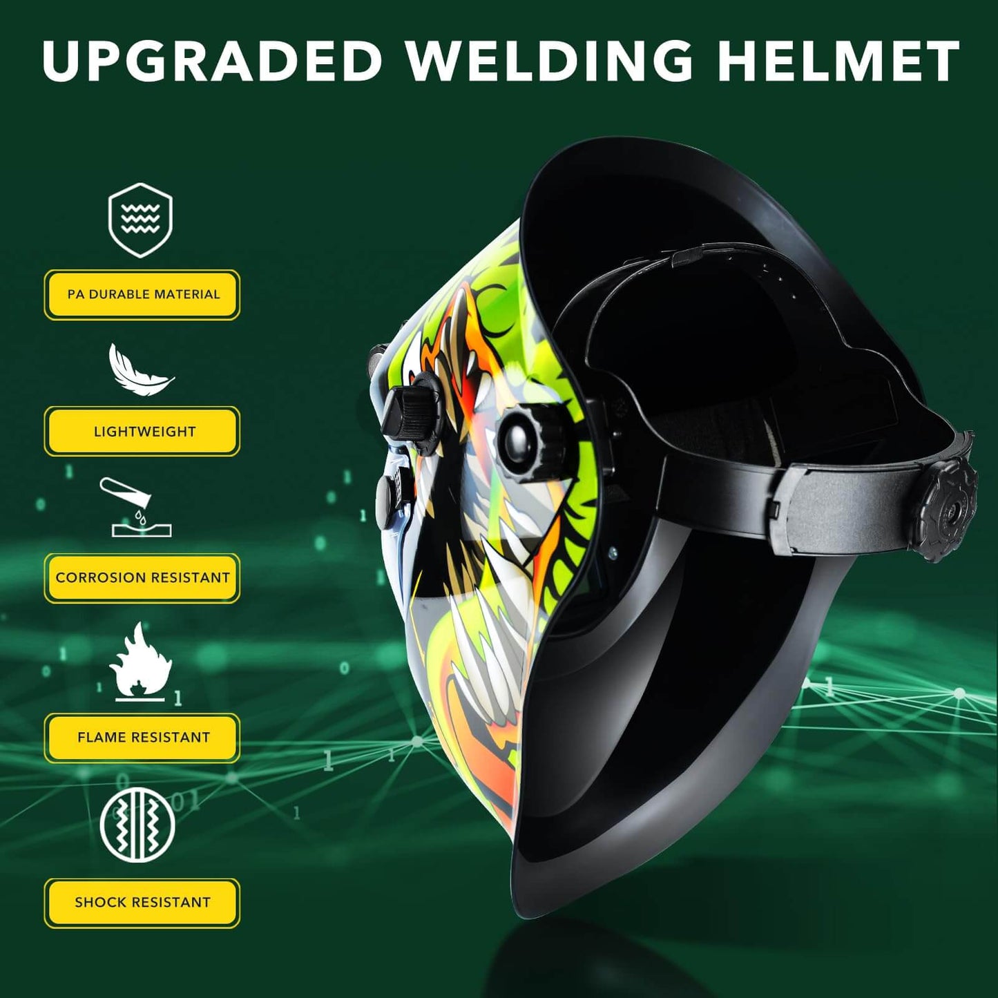 Auto Darkening Welding Helmet with Light