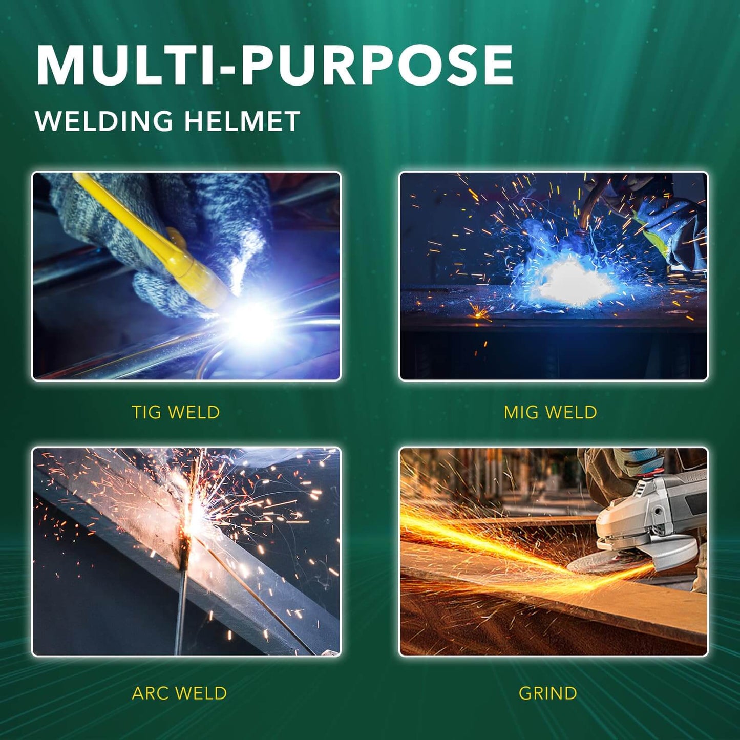 Auto Darkening Welding Helmet with Light