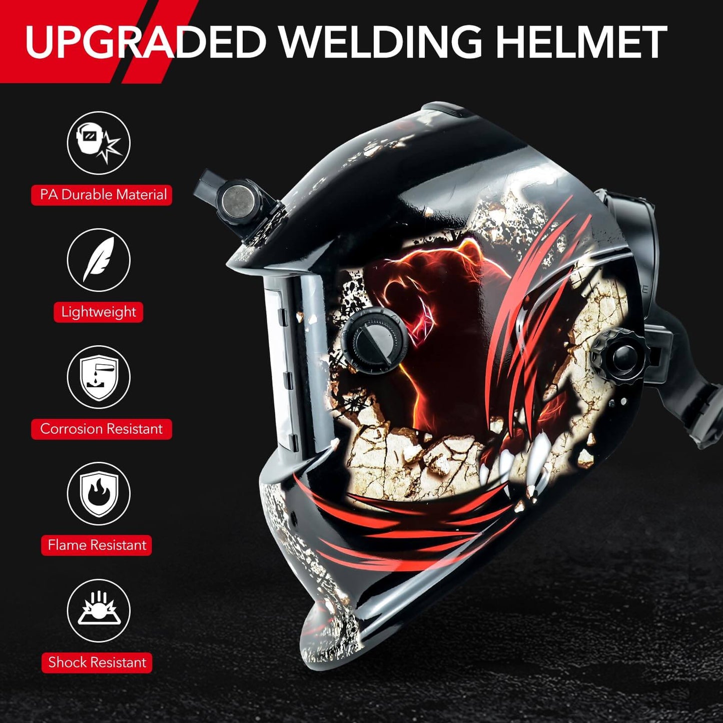 True Color Solar Powered Welding Hood