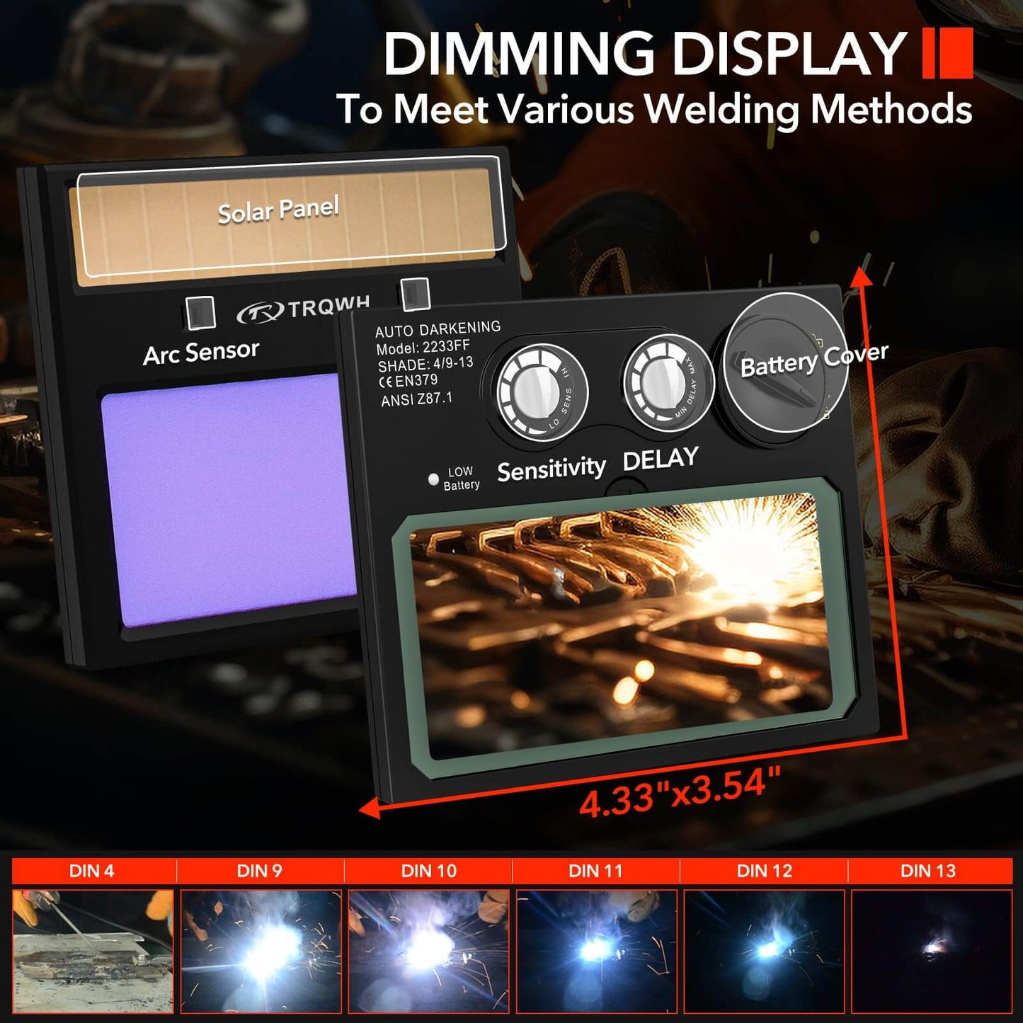 True Color Solar Powered Welding Hood