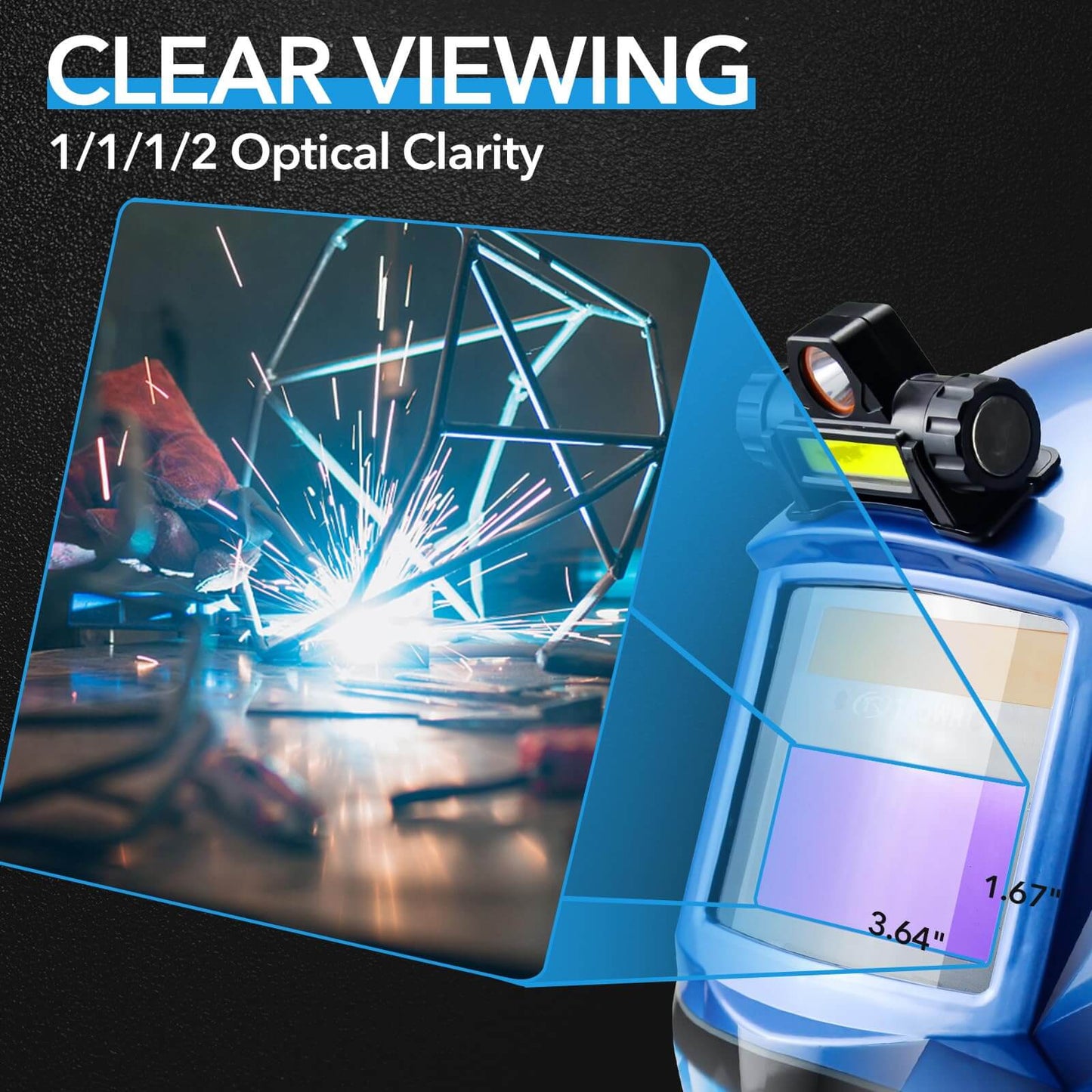 Large Viewing Auto Darkening Welding Helmets