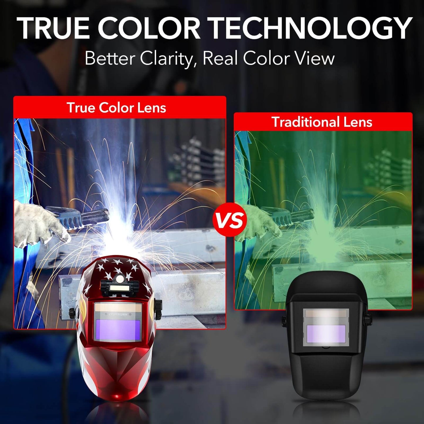True Color Welding Helmets for Men