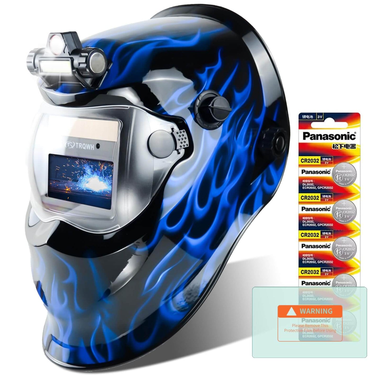 Blue Fire Automatic Darkening Welding Helmet
