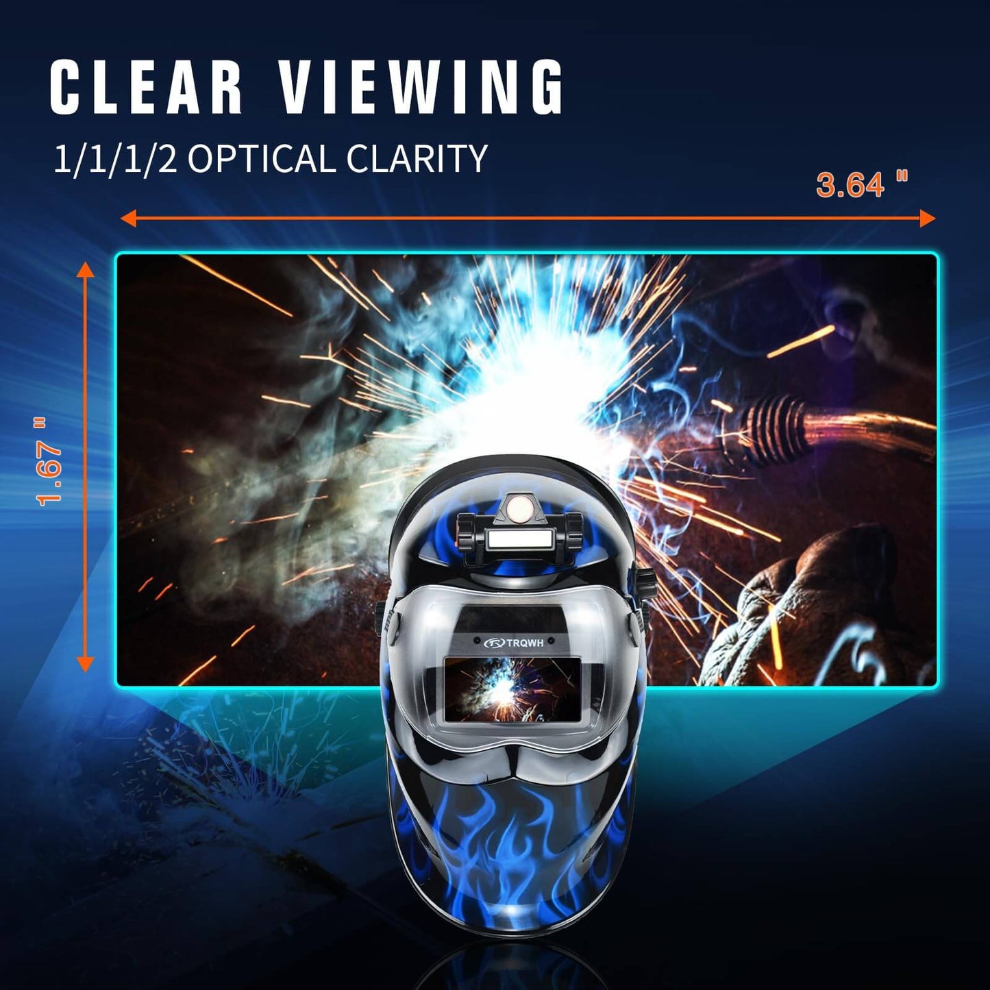 Blue Fire Automatic Darkening Welding Helmet