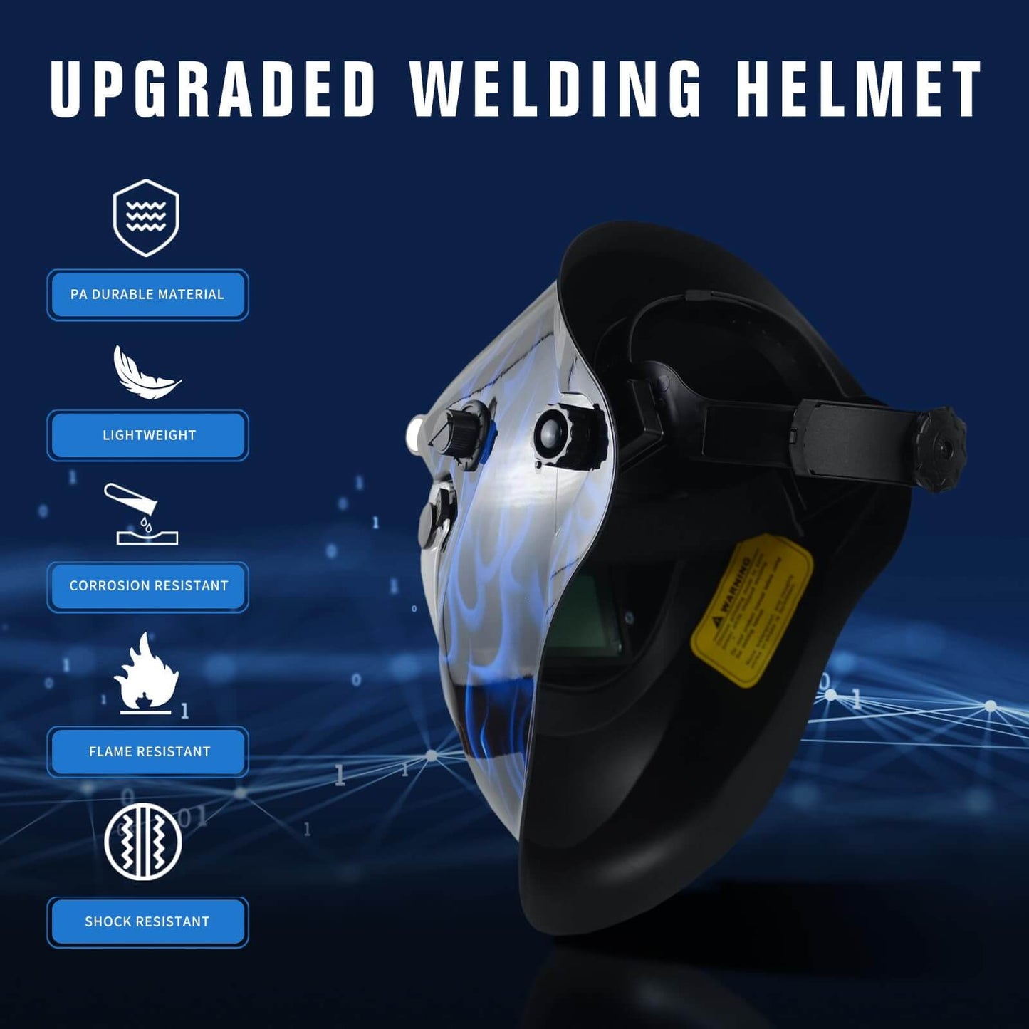 Blue Fire Automatic Darkening Welding Helmet