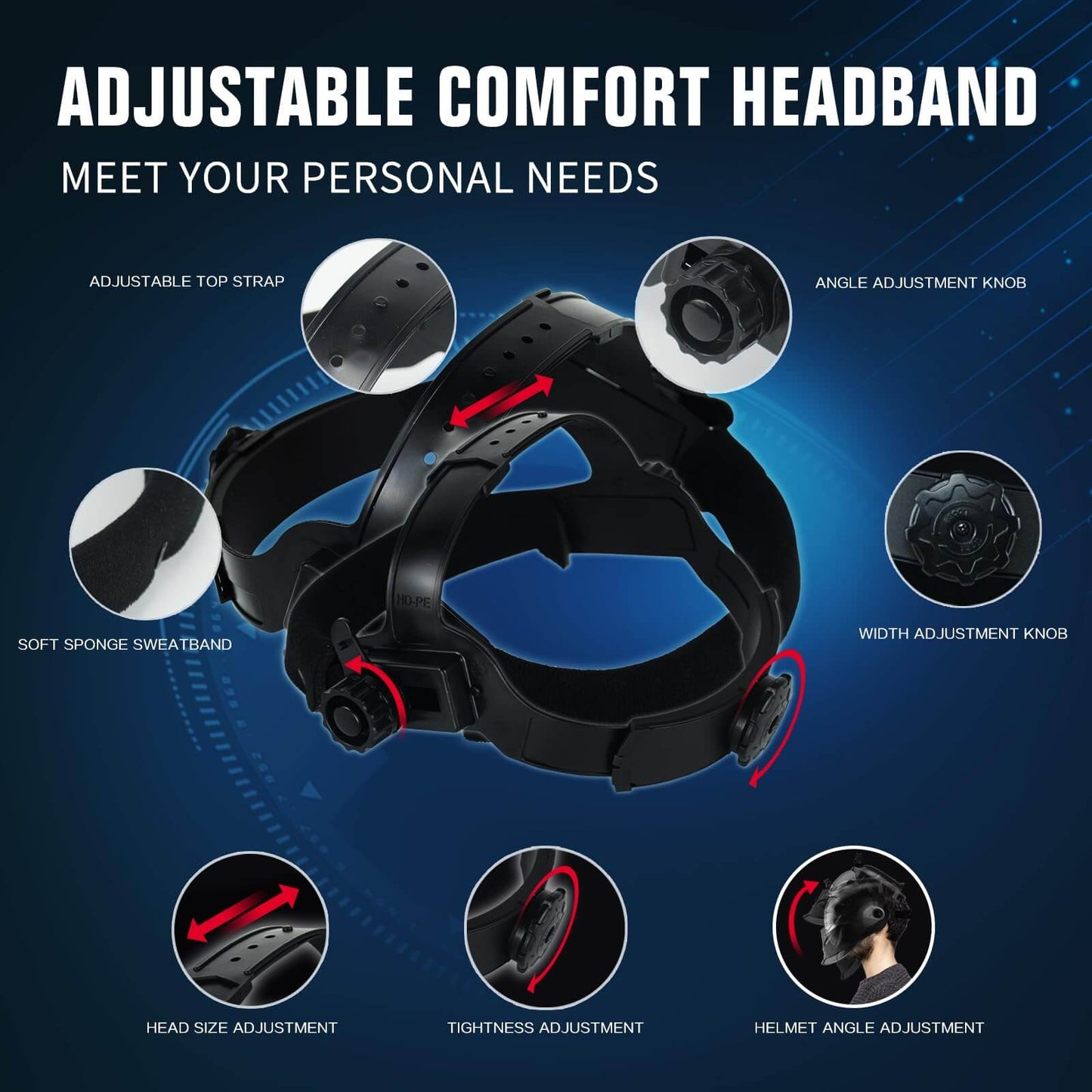 Blue Fire Automatic Darkening Welding Helmet