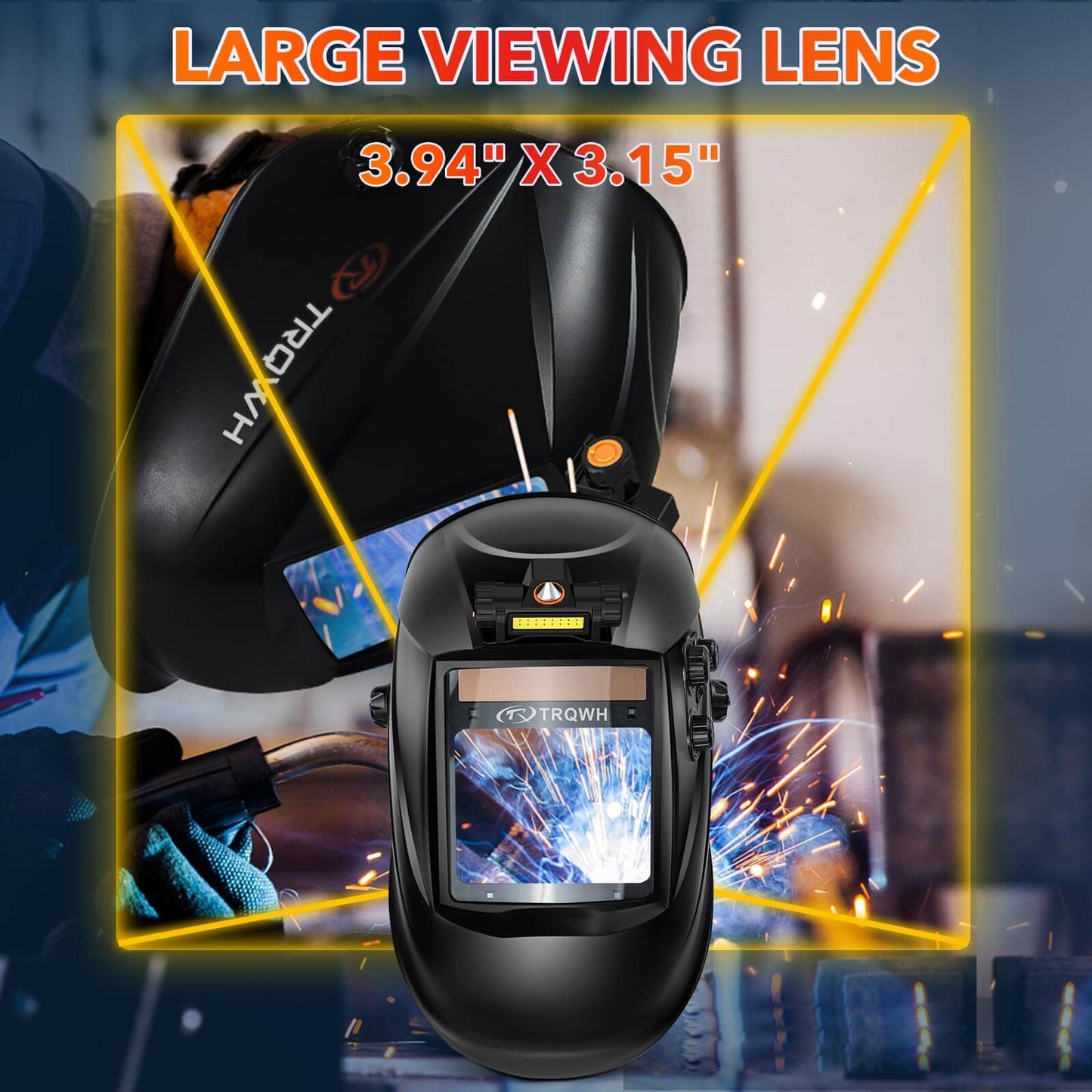 Auto Darkening Welding Helmet Large View