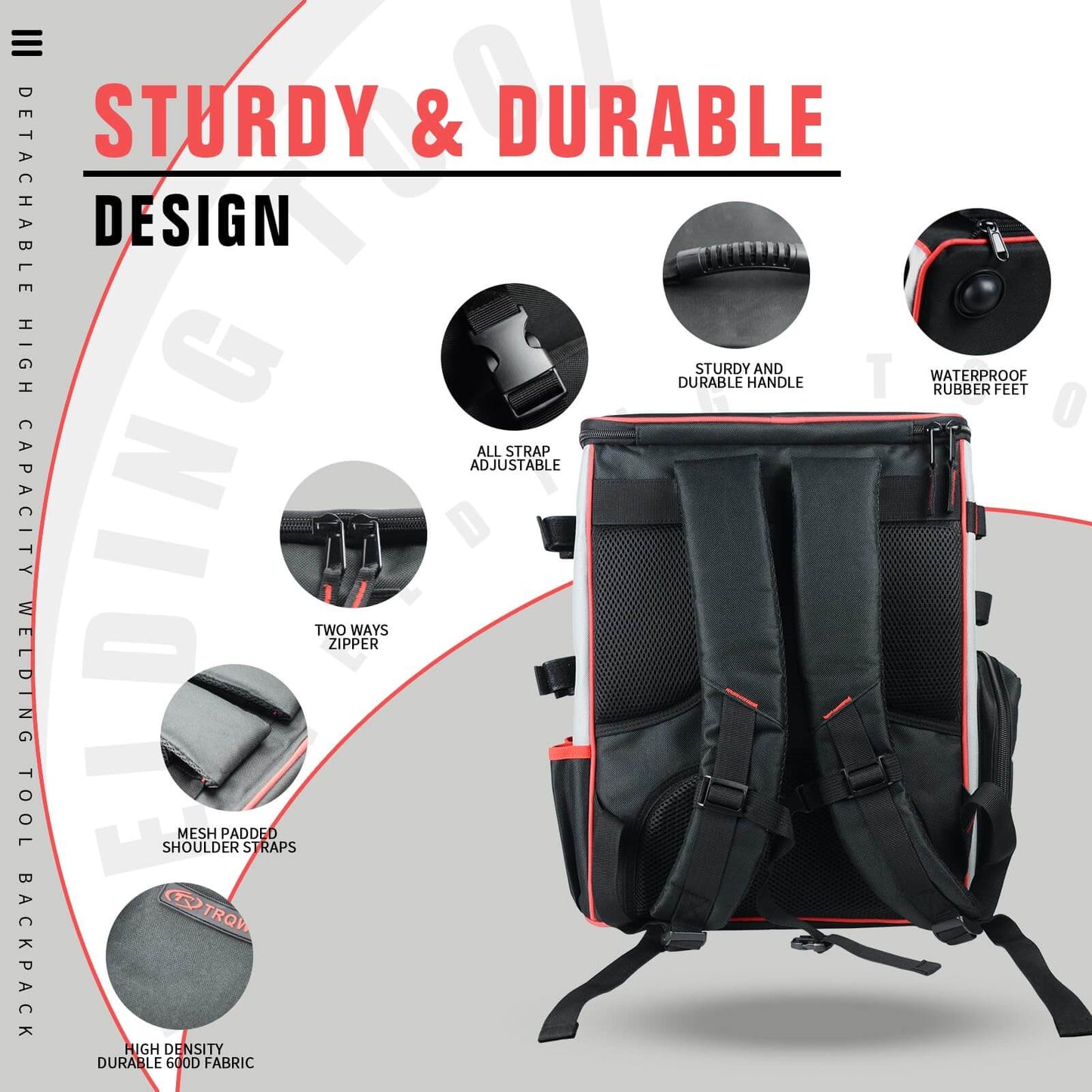 Detachable High Capacity Welding Tool Backpack